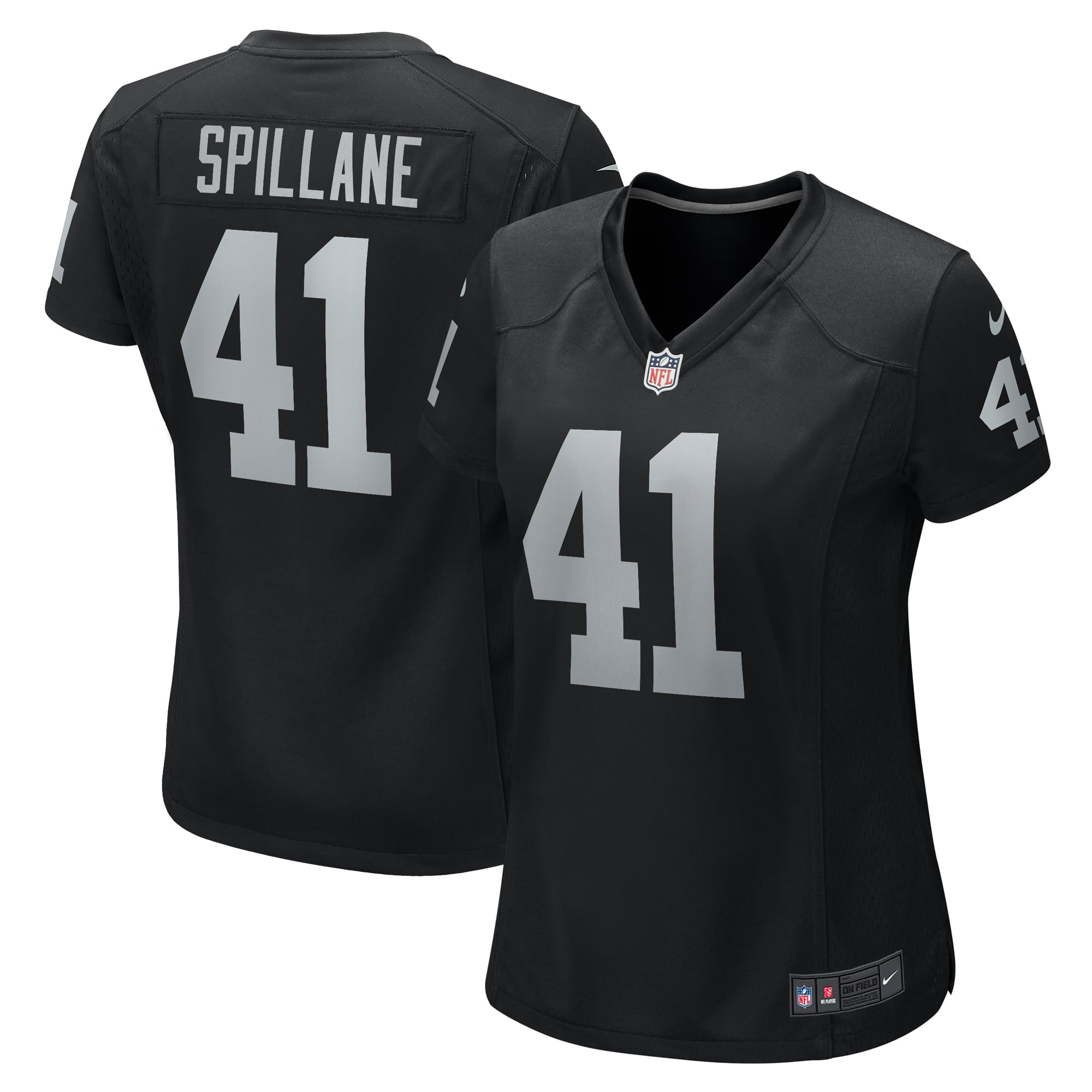 Women's Las Vegas Raiders Robert Spillane Black Game Player Jersey