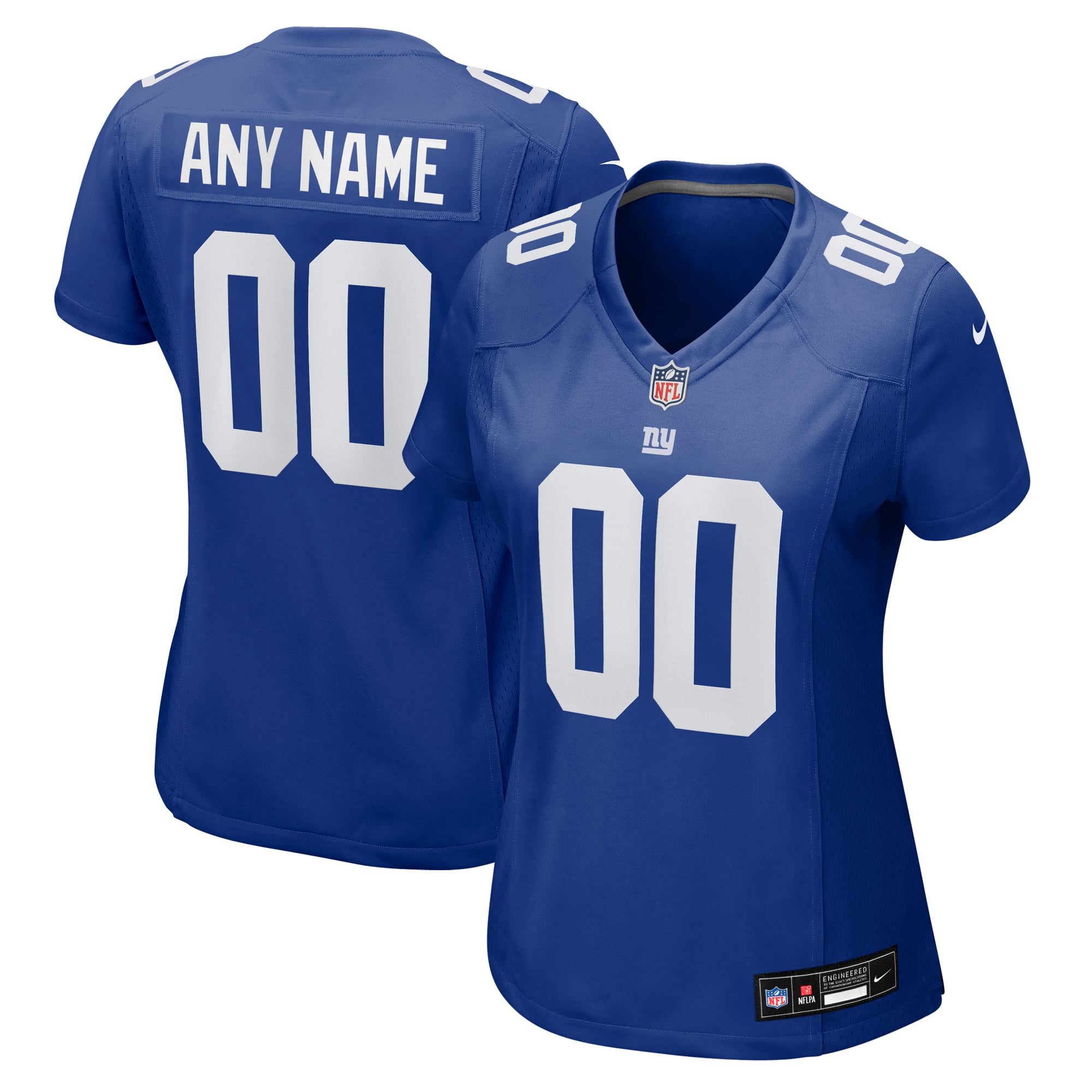 Women's Royal New York Giants Custom Jersey