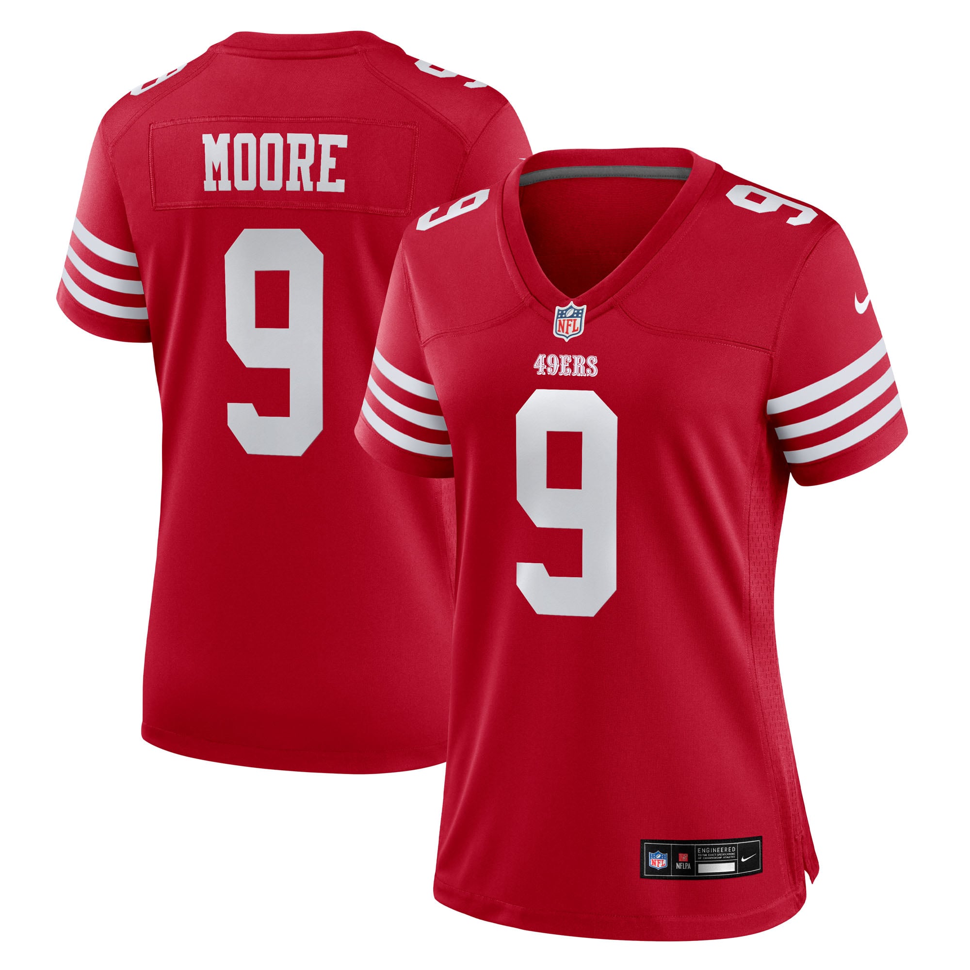 Women's San Francisco 49ers Skyy Moore Scarlet Team Game Jersey