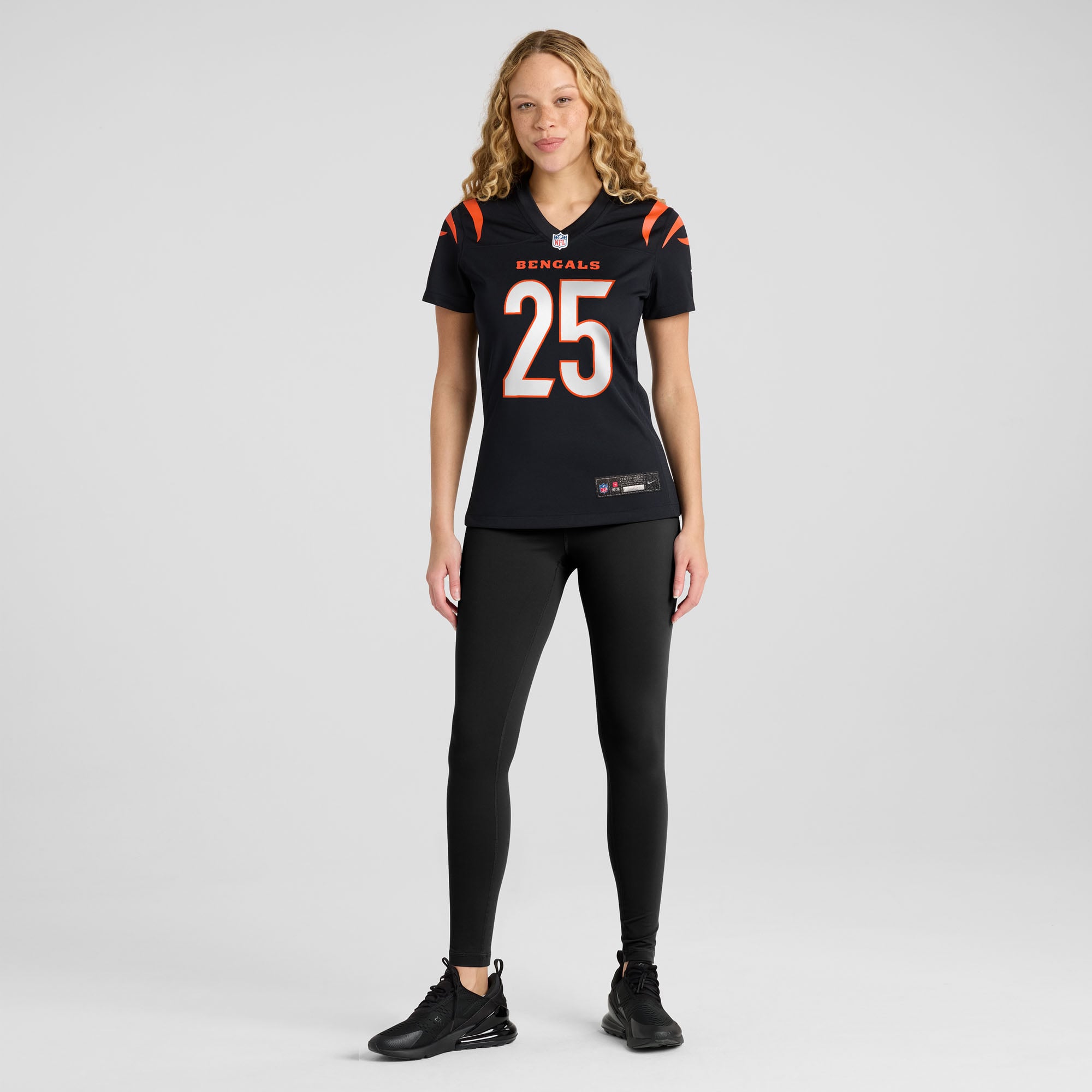 Women's Cincinnati Bengals Tahj Brooks Black Team Game Jersey