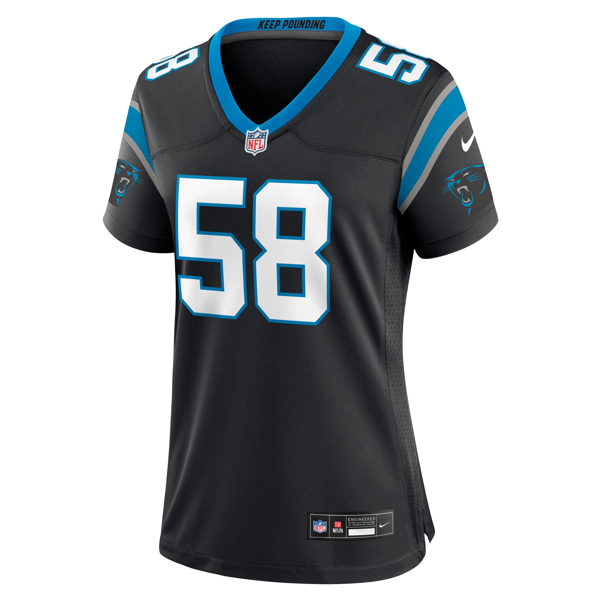 Women's Carolina Panthers Thomas Davis Sr. Black Team Retired Game Jersey