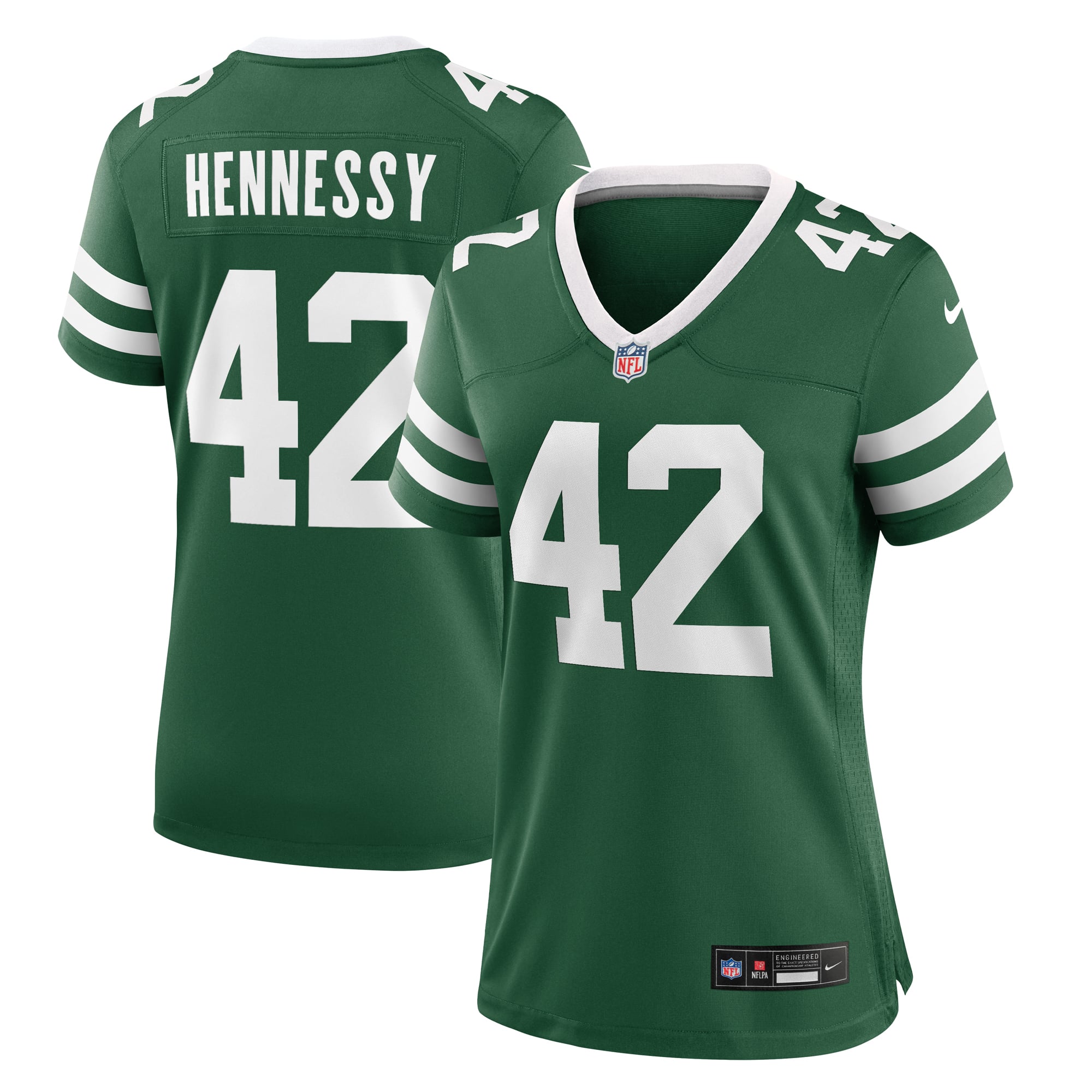 Women's New York Jets Thomas Hennessy Legacy Green Game Jersey