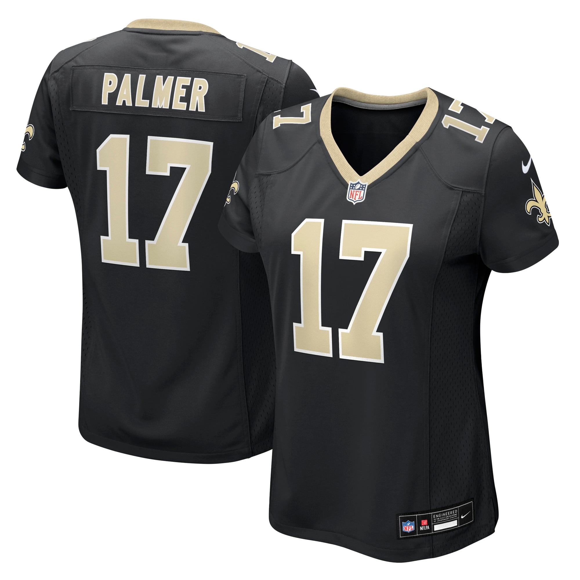 Women's New Orleans Saints Trey Palmer Black Team Game Jersey