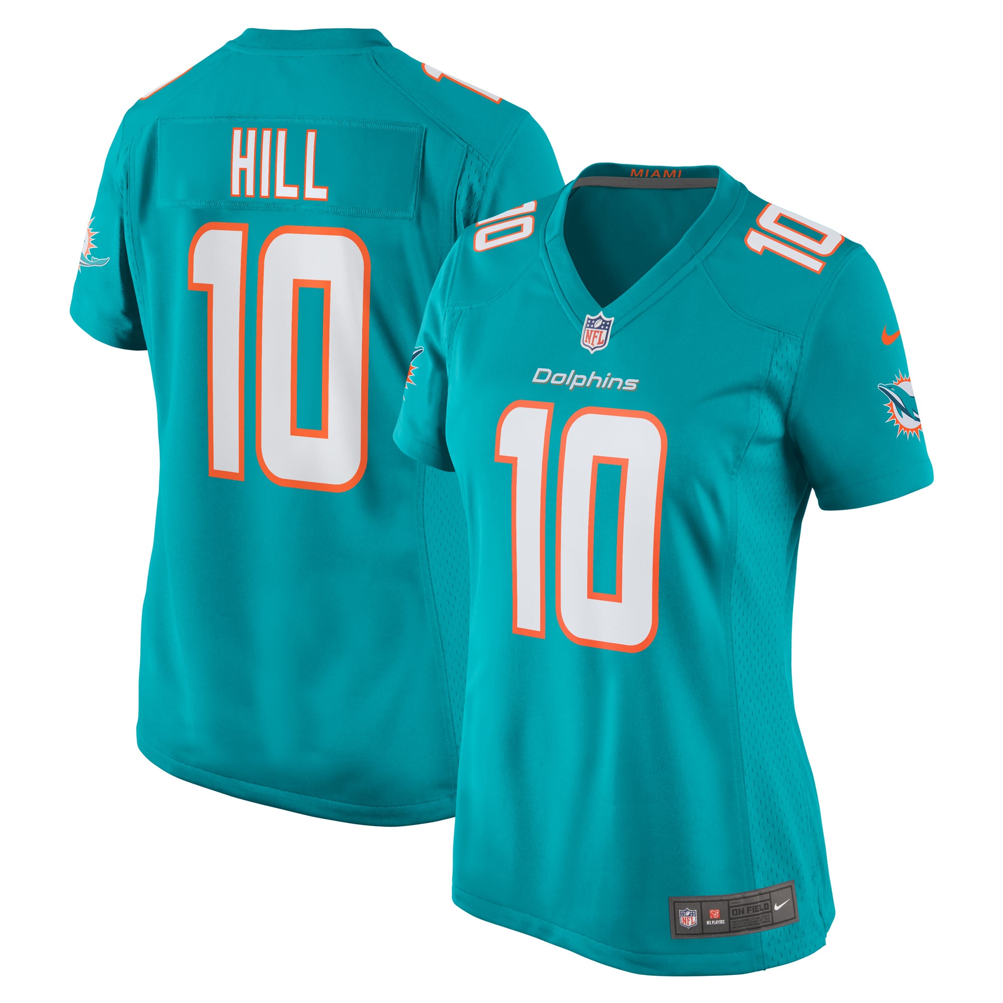 Women's Miami Dolphins Tyreek Hill Aqua Player Jersey