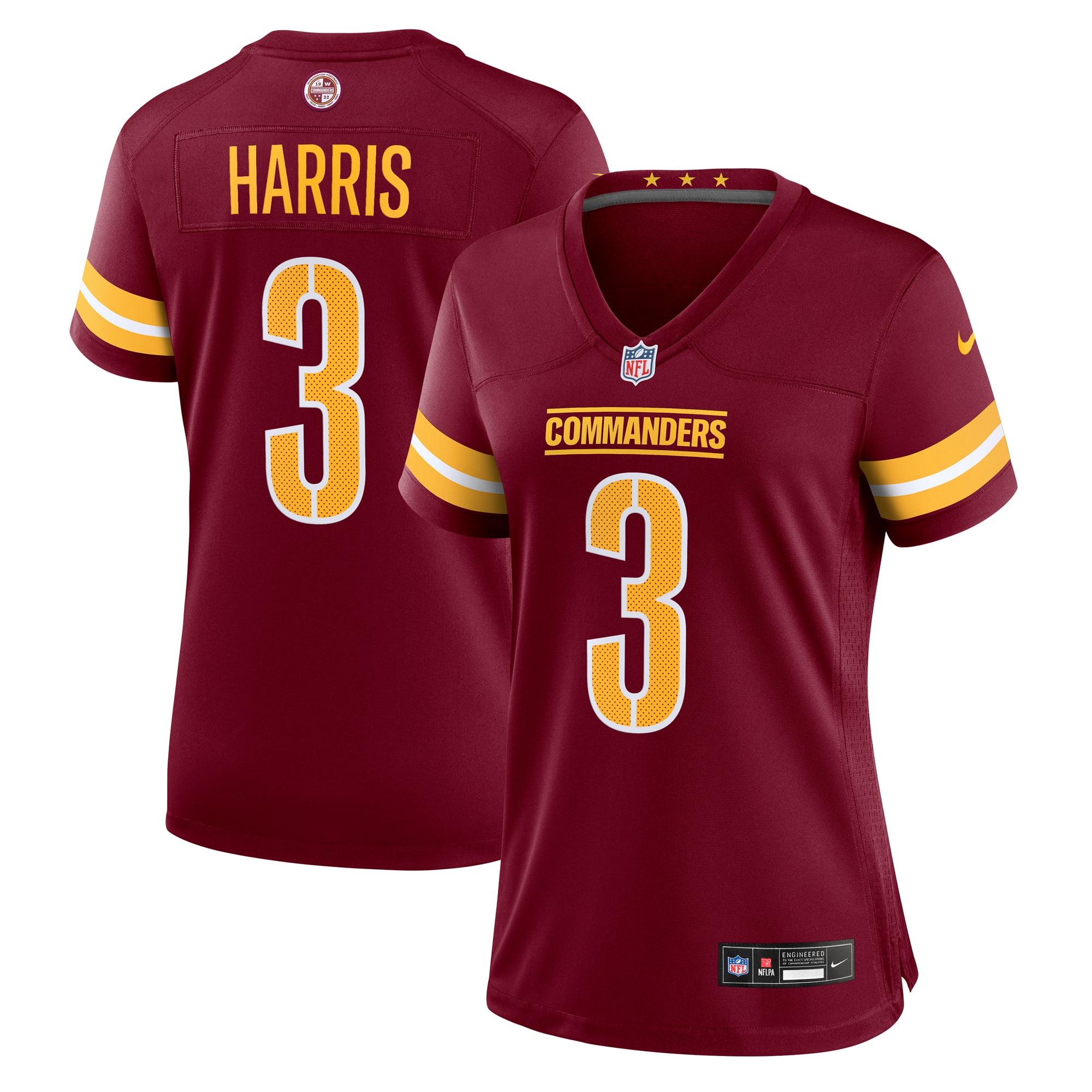 Women's Washington Commanders Will Harris Burgundy Team Game Jersey