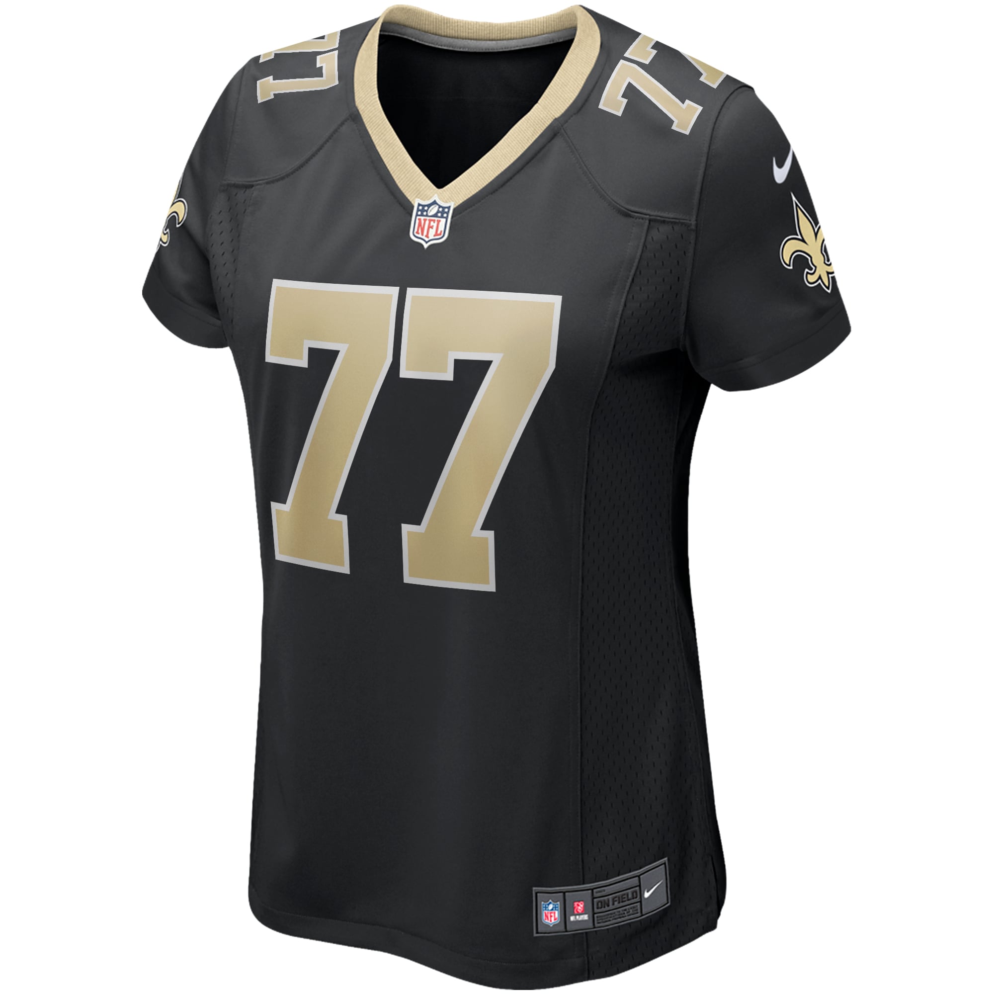 Women's New Orleans Saints Willie Roaf Black Game Retired Player Jersey