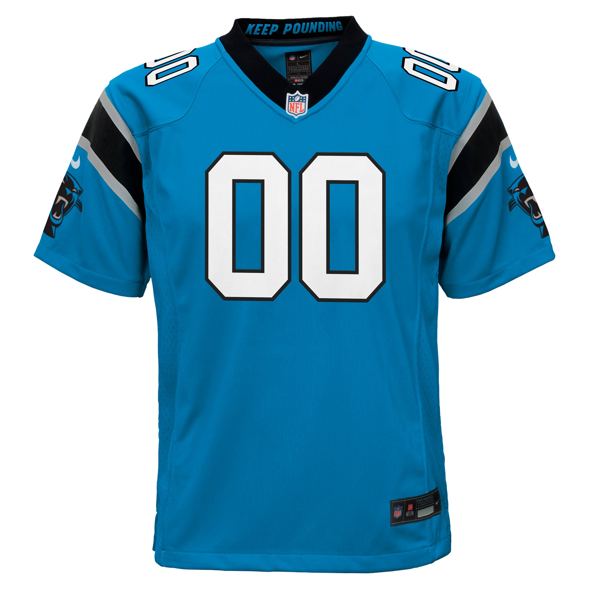 Youth Carolina Panthers Blue Alternate Custom Game Jersey