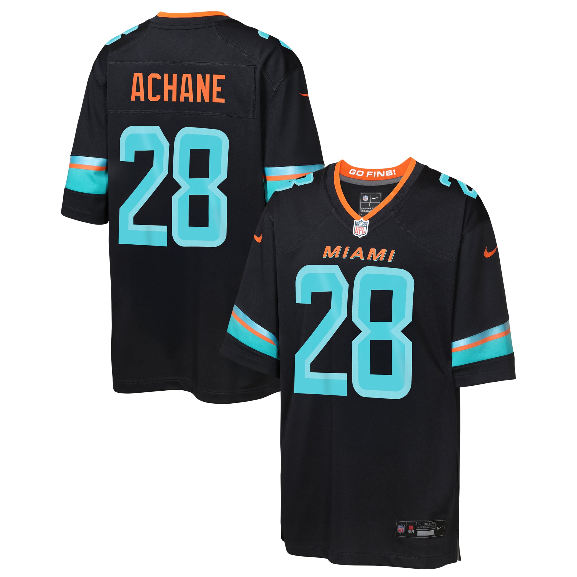 Youth Miami Dolphins De’Von Achane Navy Rivalries Collection Game Jersey