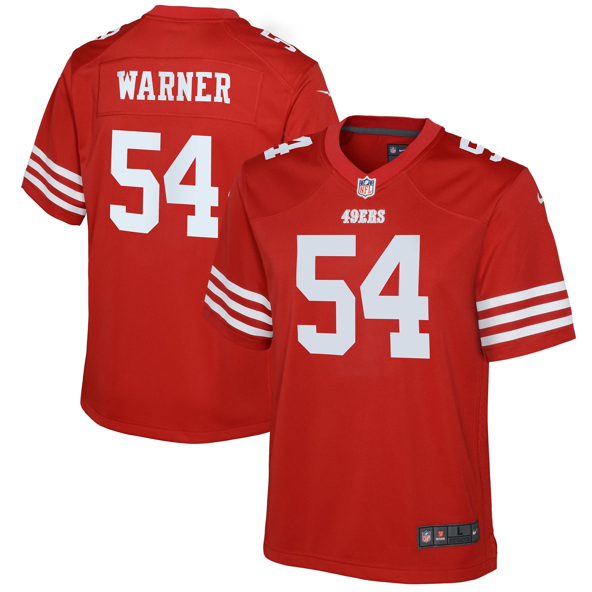 Youth San Francisco 49ers Fred Warner Scarlet Game Jersey