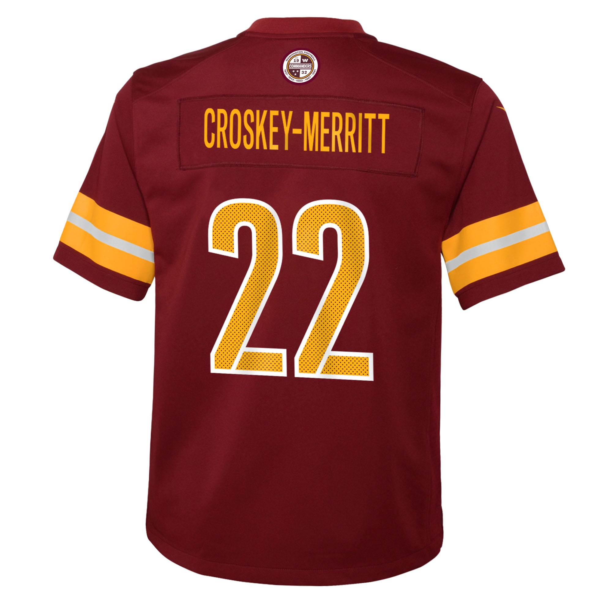Youth Washington Commanders Jacory Croskey-Merritt Burgundy Team Game Jersey