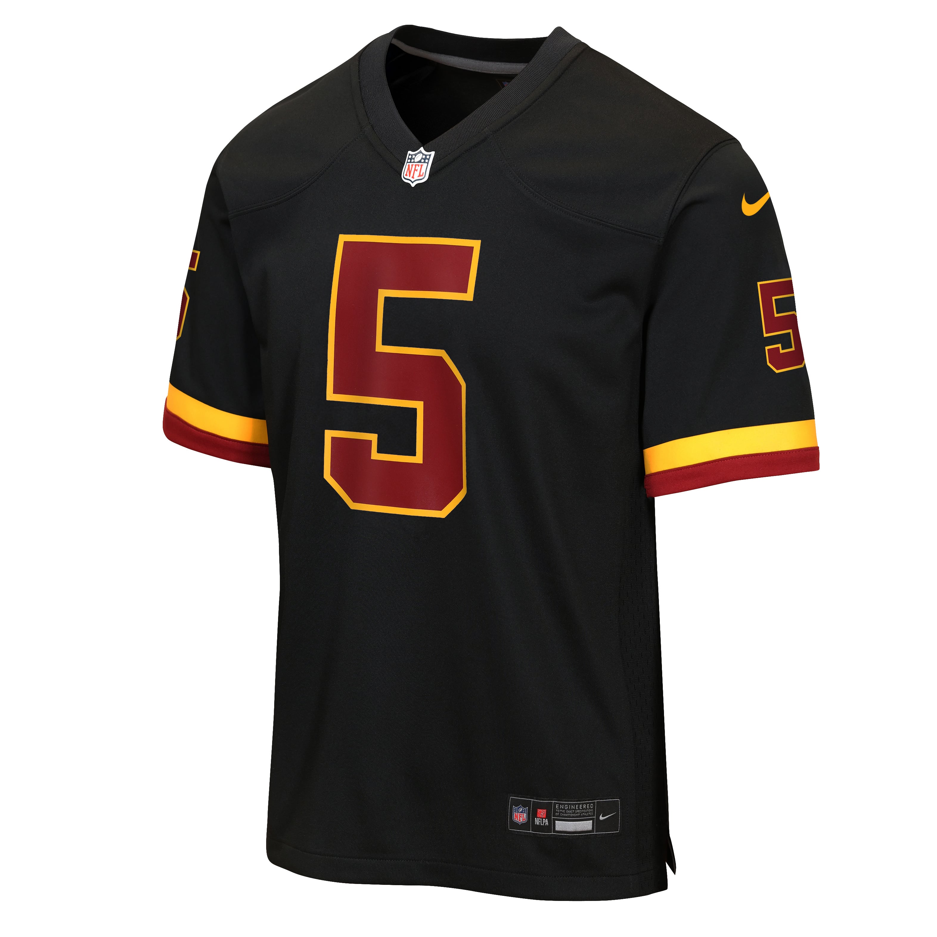 Youth Washington Commanders Jayden Daniels Black Hail Raiser Alternate Game Jersey