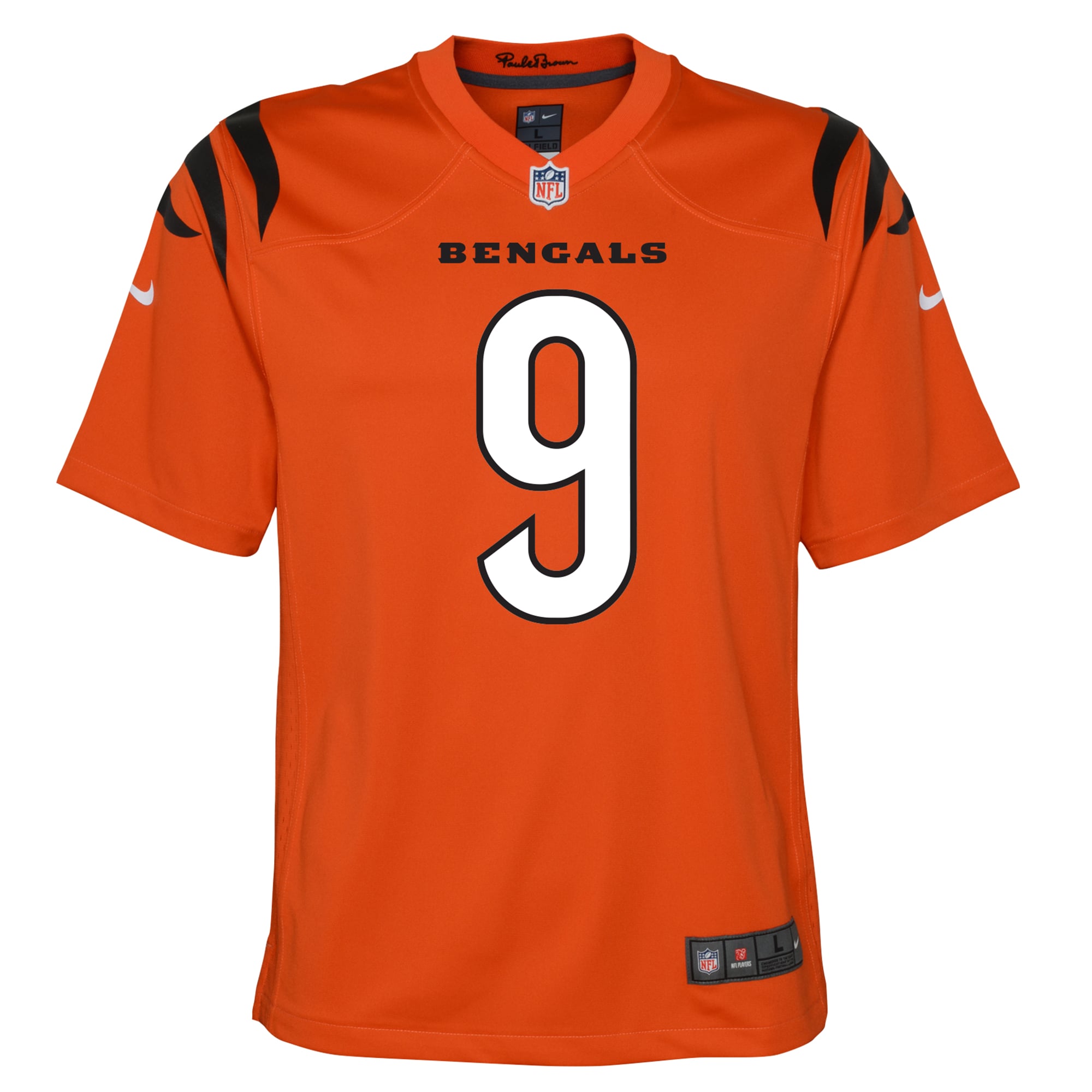 Youth Cincinnati Bengals Joe Burrow Orange Game Jersey