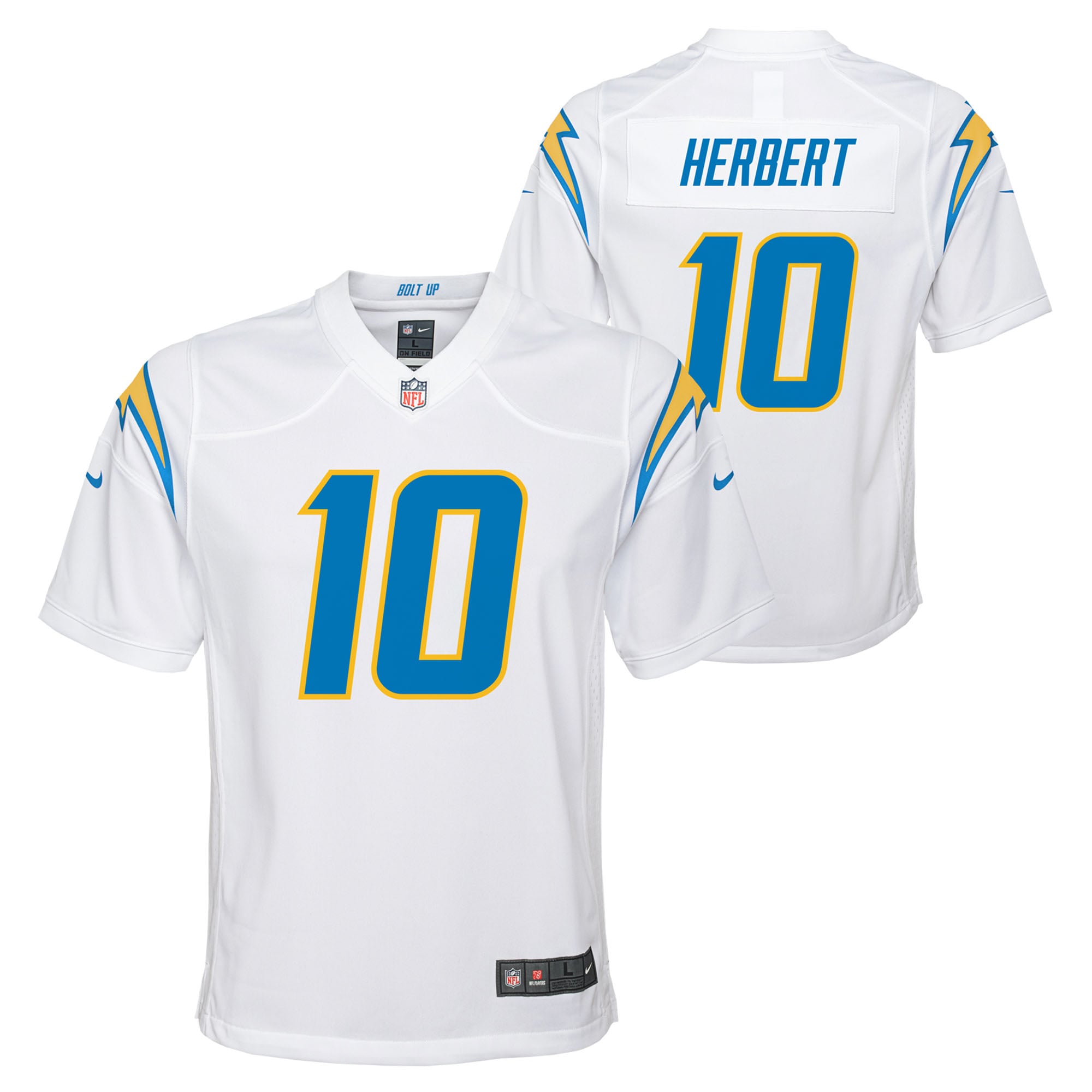 Youth Los Angeles Chargers Justin Herbert White Game Jersey