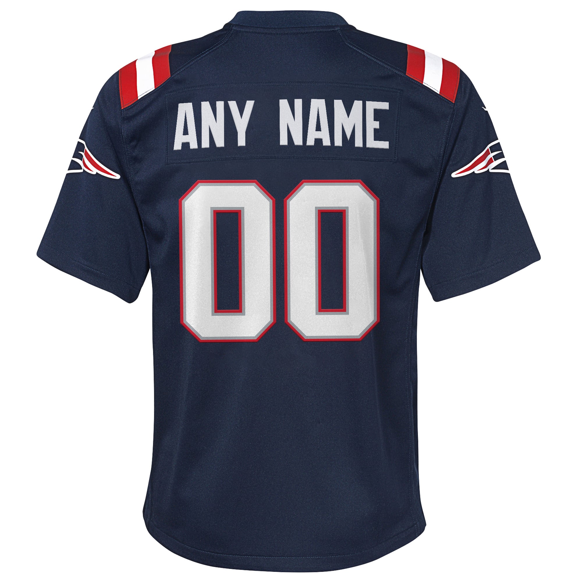 Youth New England Patriots Navy Custom Game Jersey
