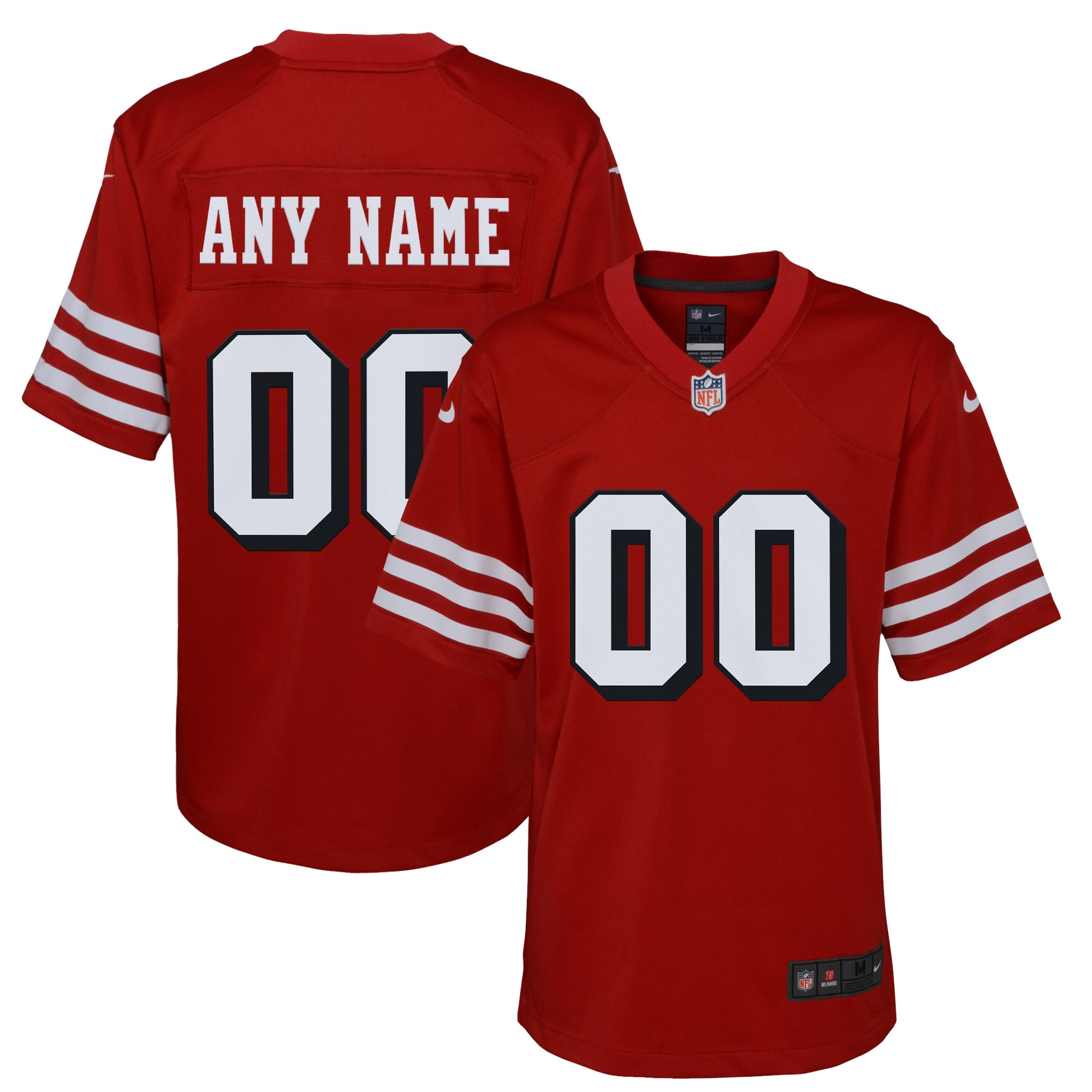 Youth San Francisco 49ers Scarlet Alternate Custom Game Jersey