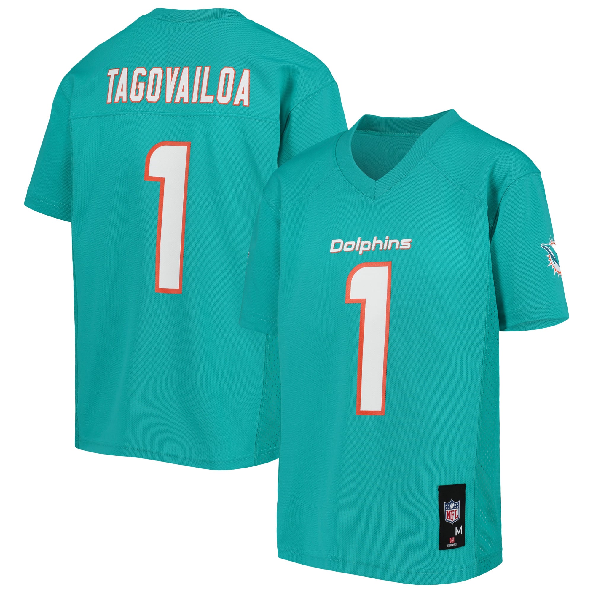 Youth Miami Dolphins Tua Tagovailoa Aqua Replica Jersey