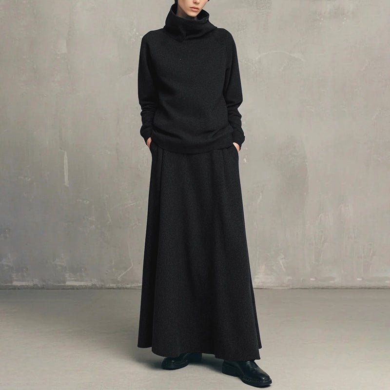 Polo Shirt And Maxi Skirt Set