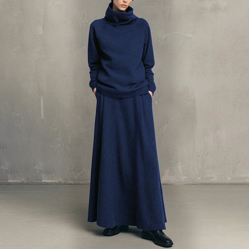 Polo Shirt And Maxi Skirt Set
