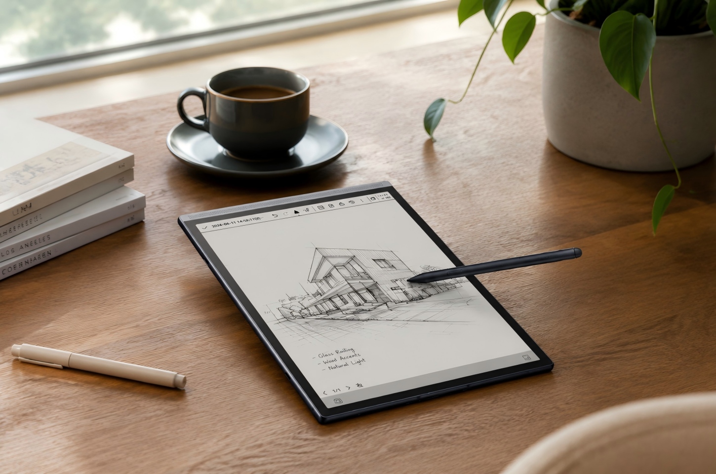 iFLYTEK AINOTE sketching on desk