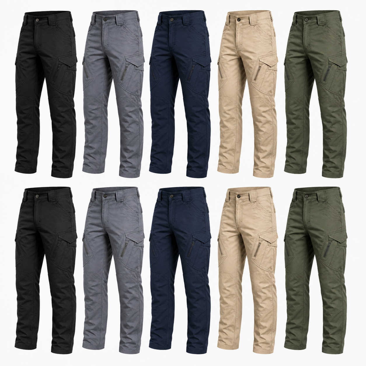 Men's tactical cargo pants mixed 10-pack in current colors