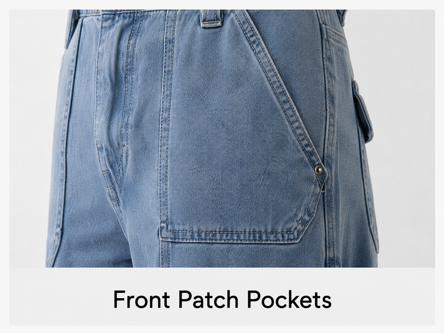 Front patch pockets detail