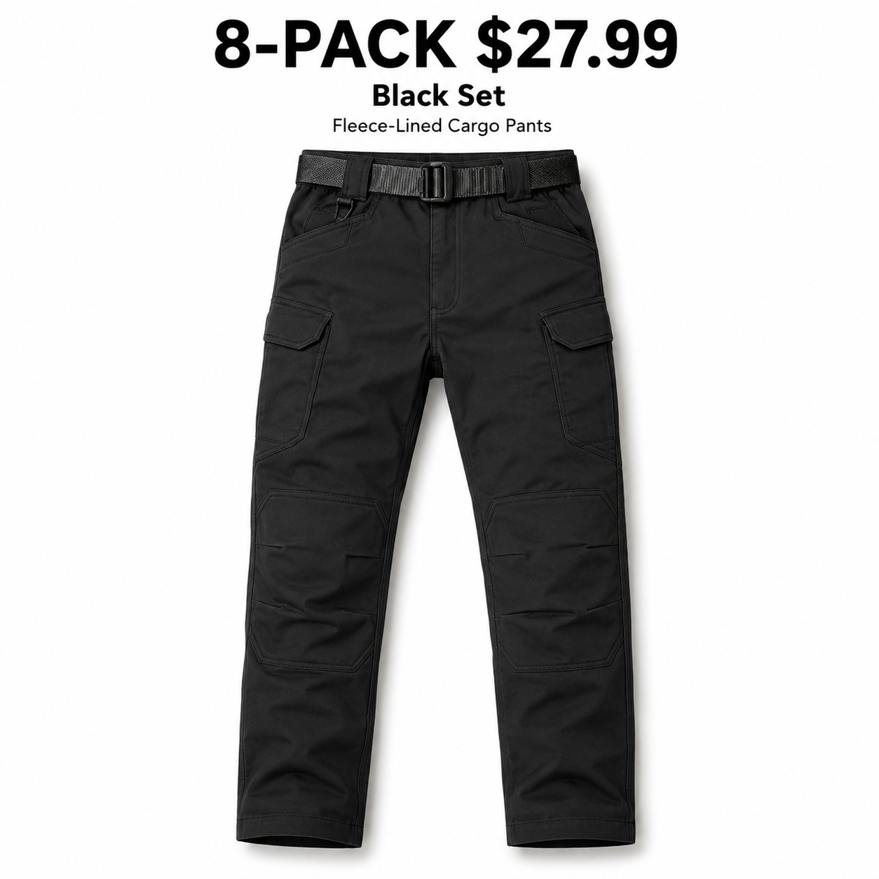 Outdoor Warm Tactical Pants for Men | Windproof Soft-Shell, Fleece Lined, Multi-Pocket Military Design