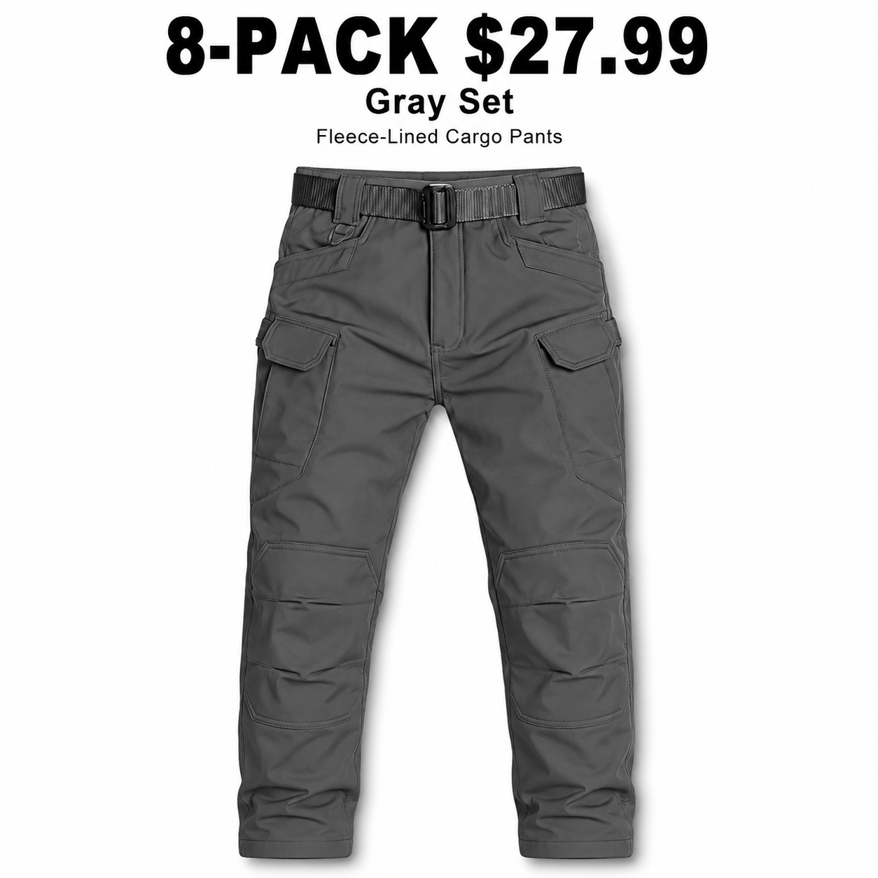 Outdoor Warm Tactical Pants for Men | Windproof Soft-Shell, Fleece Lined, Multi-Pocket Military Design