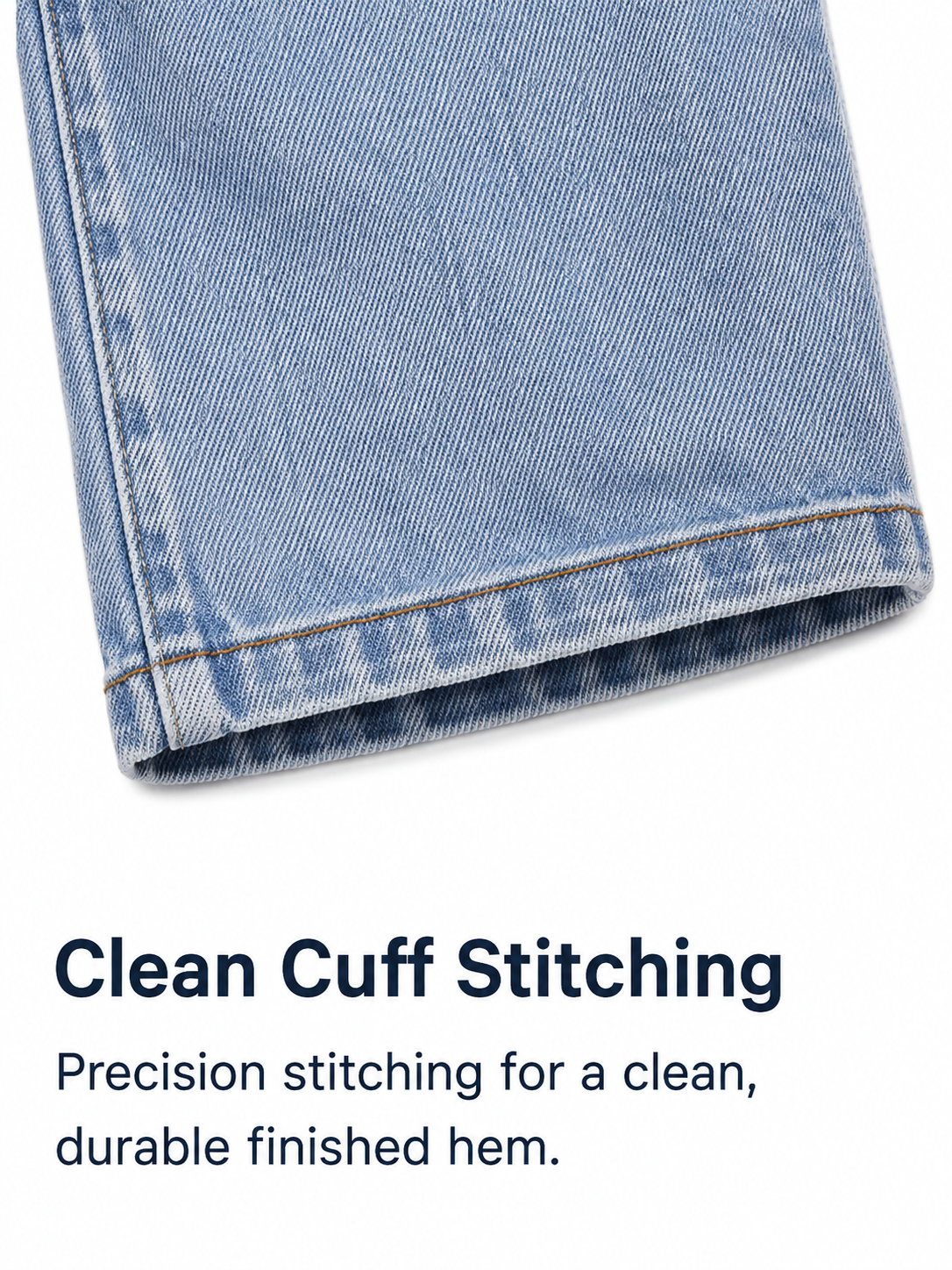 Clean cuff stitching detail