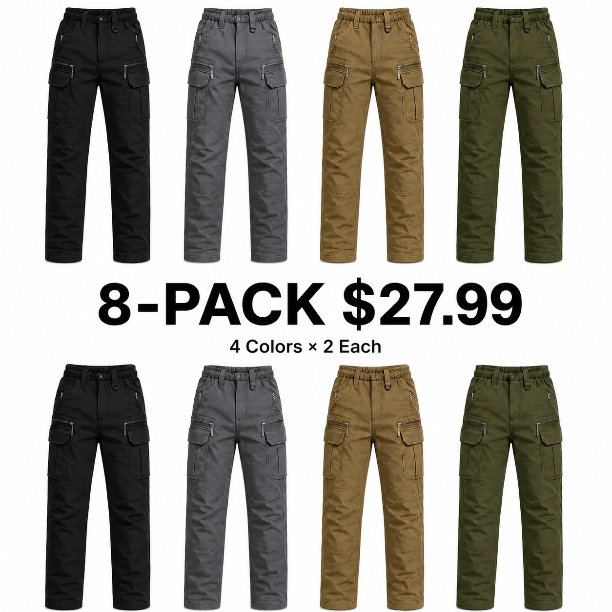 Outdoor Warm Tactical Pants for Men | Windproof Soft-Shell, Fleece Lined, Multi-Pocket Military Design