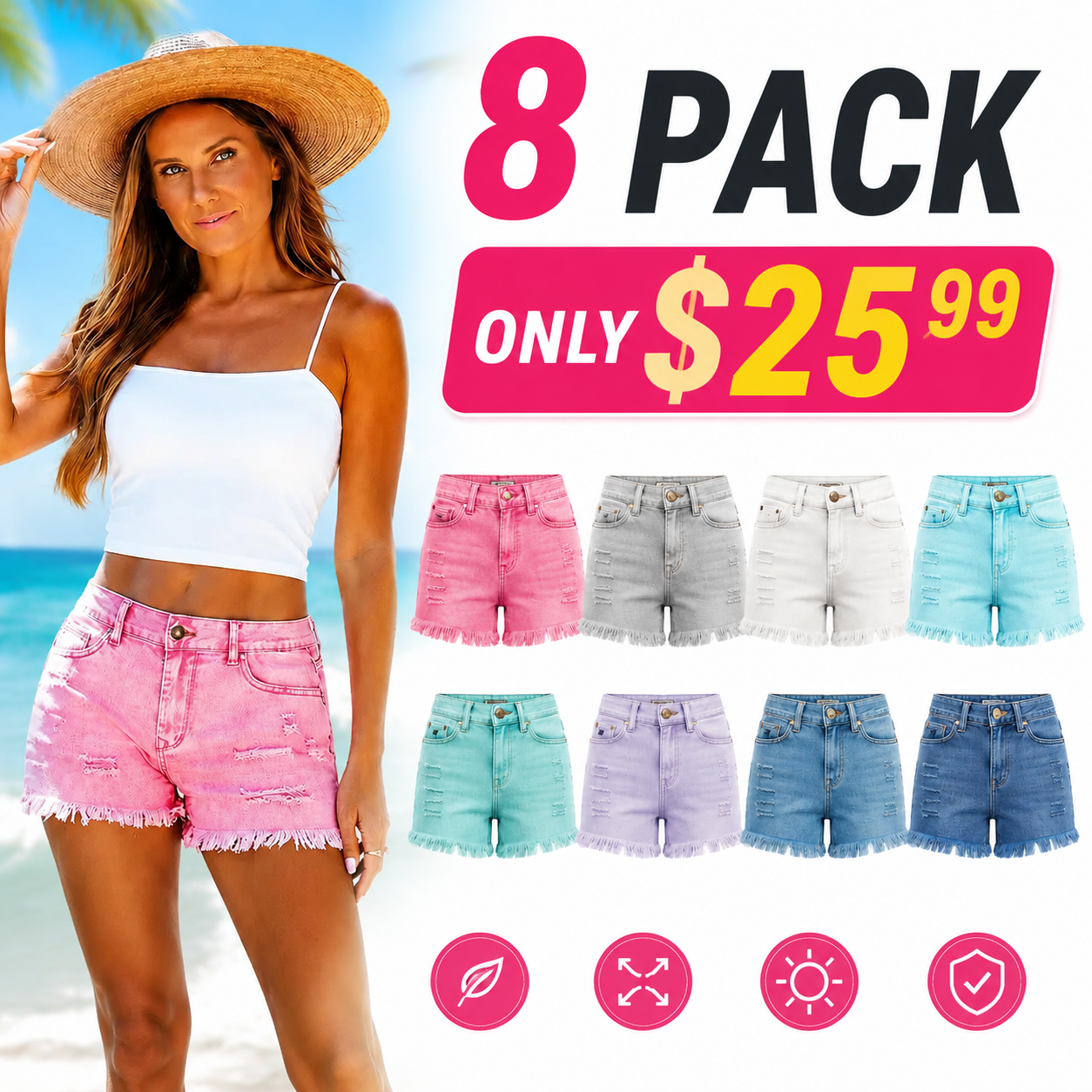 Women's Stretch Denim Shorts