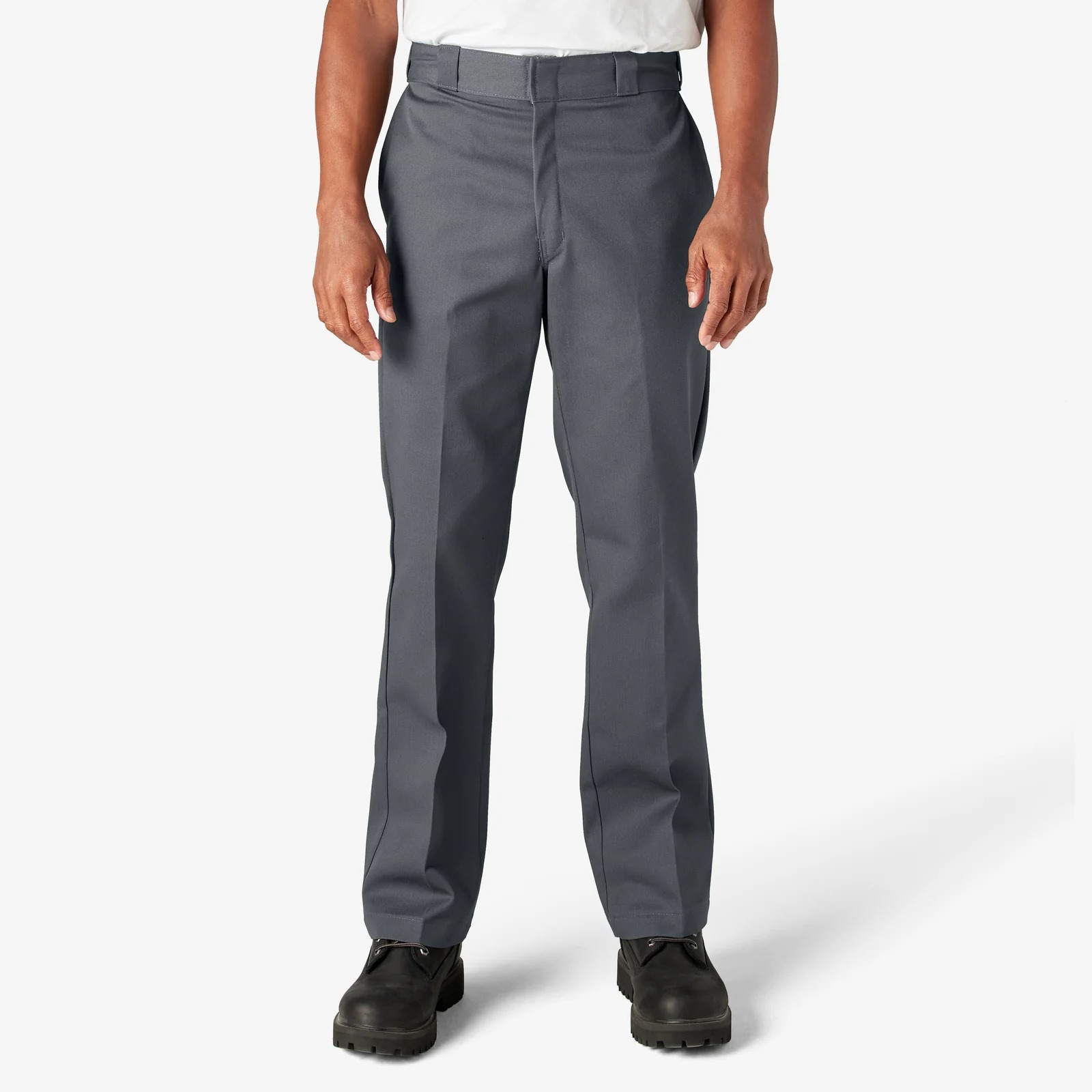 Men's Straight-Leg Twill Work Pants 4-Pack & 8-Pack - variant charcoal gray front