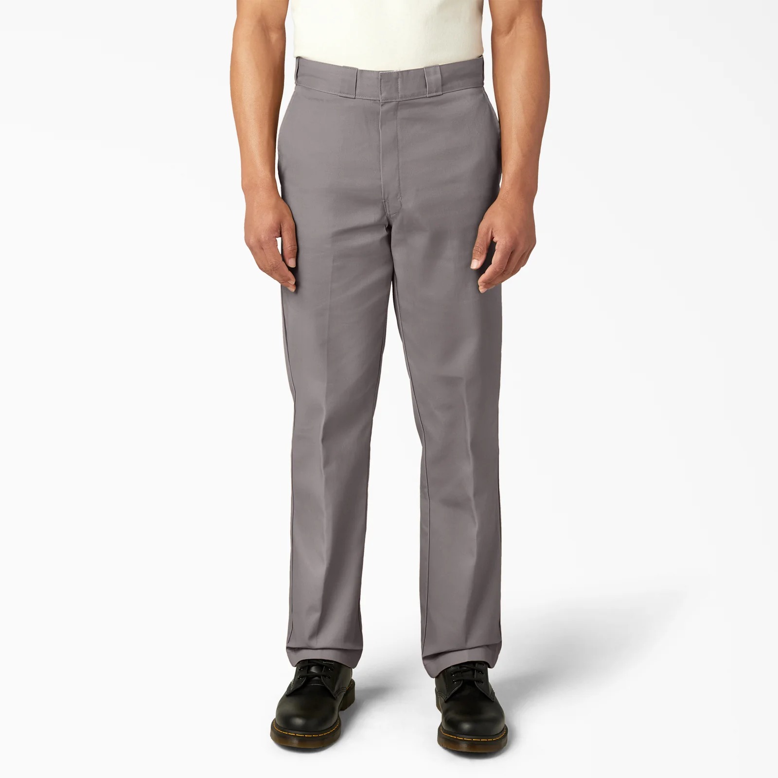 Men's Straight-Leg Twill Work Pants 4-Pack & 8-Pack - variant silver gray front
