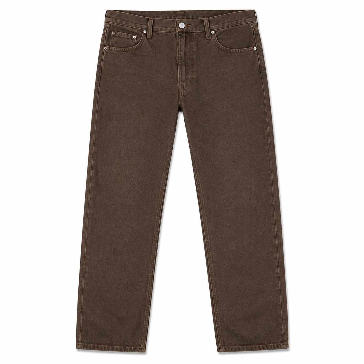 Brown loose straight jeans