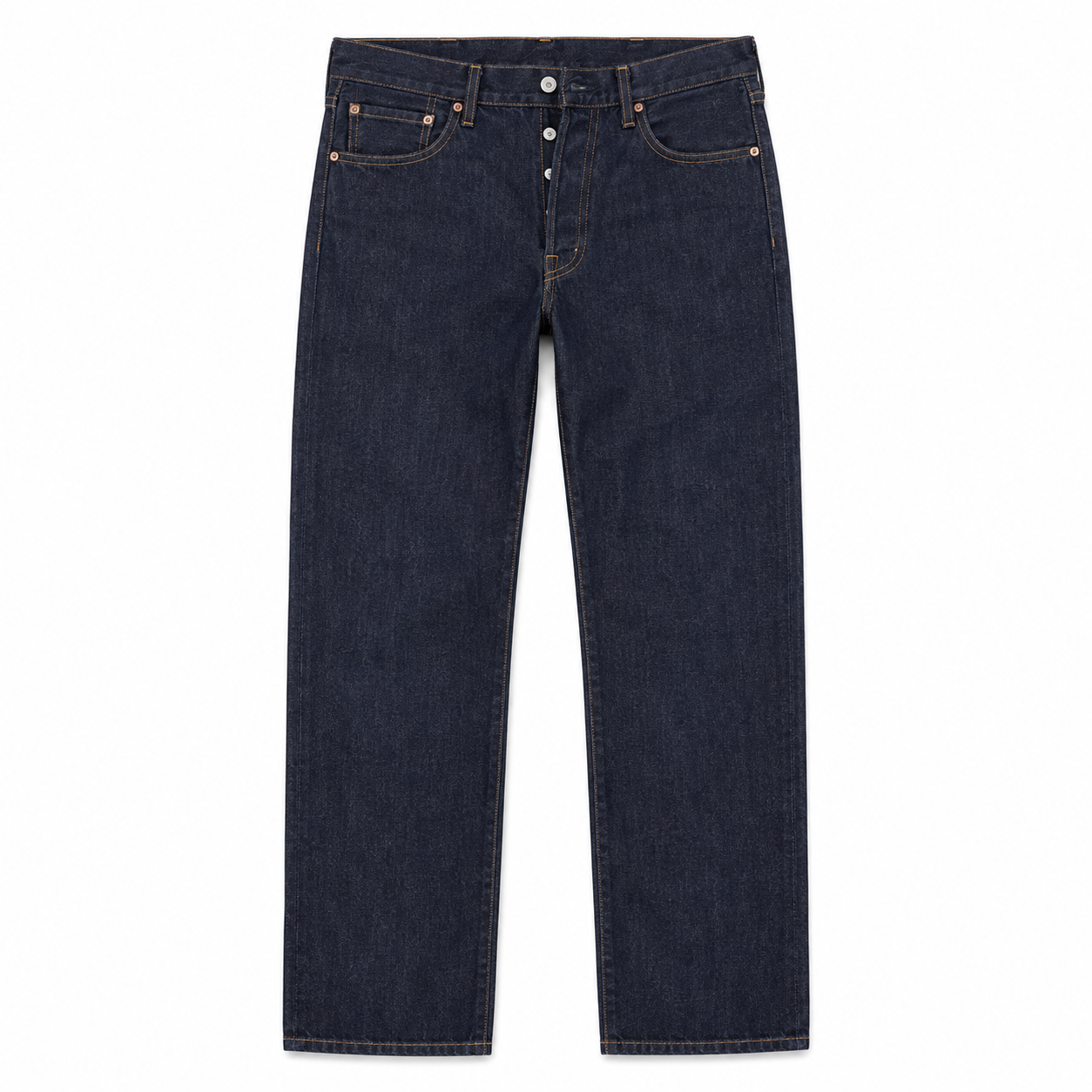 Dark blue loose straight jeans