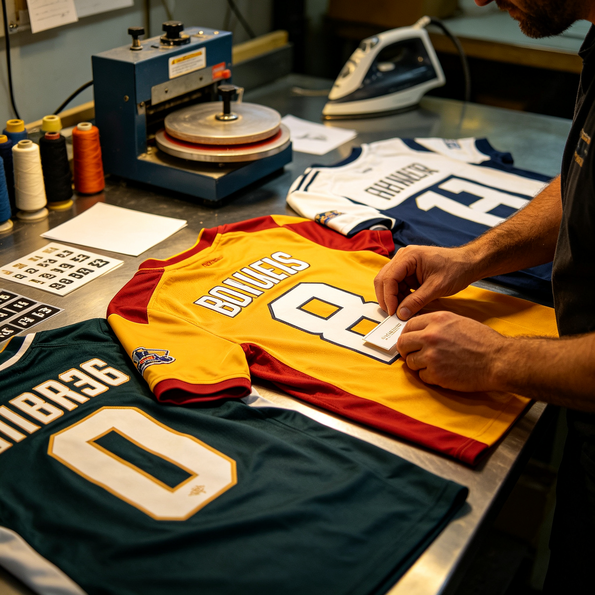 Jersey Pro Hub Custom Tackle-Twill Name and Number Workshop Crafting