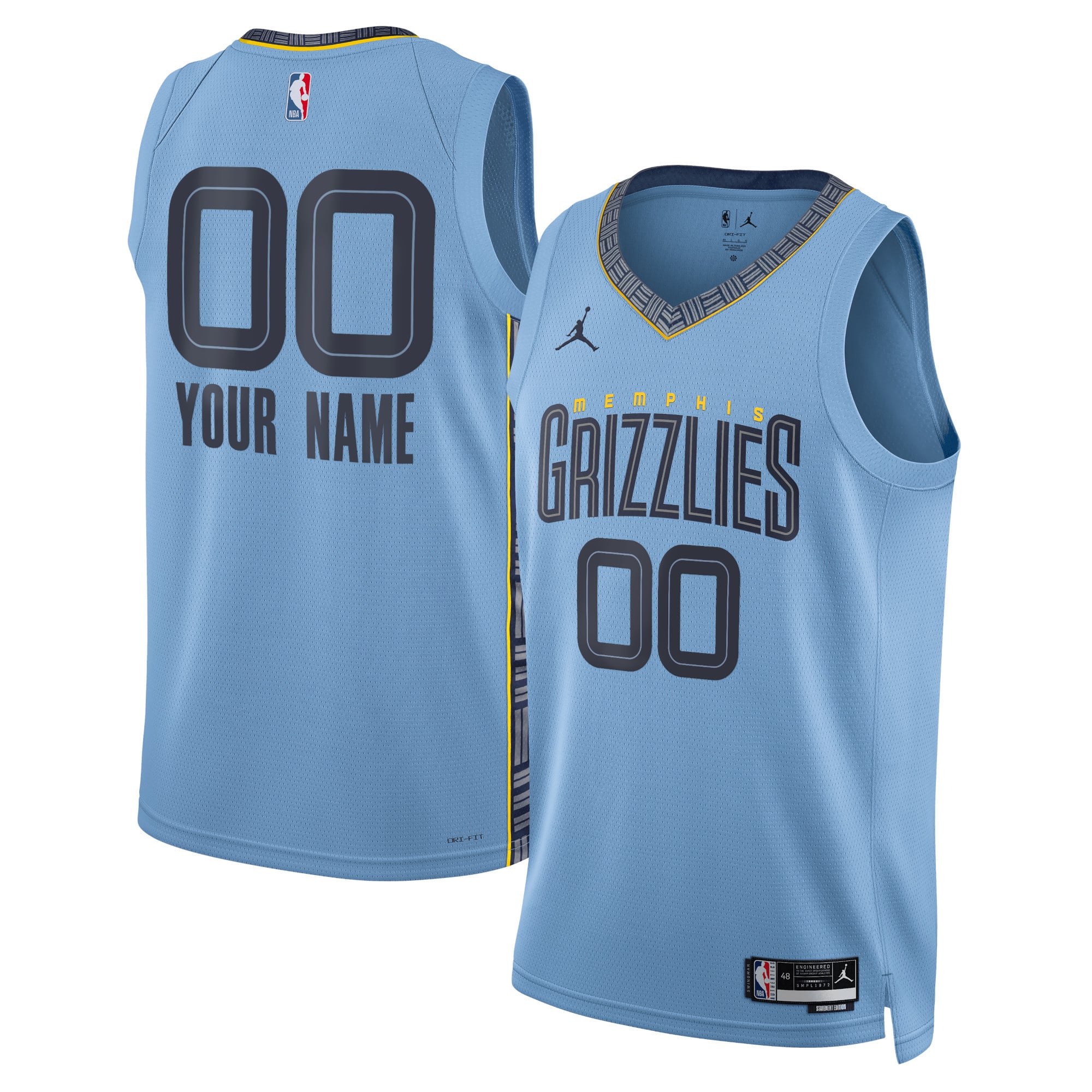 Unisex Memphis Grizzlies Blue 2022/23 Swingman Custom Jersey - Statement Edition