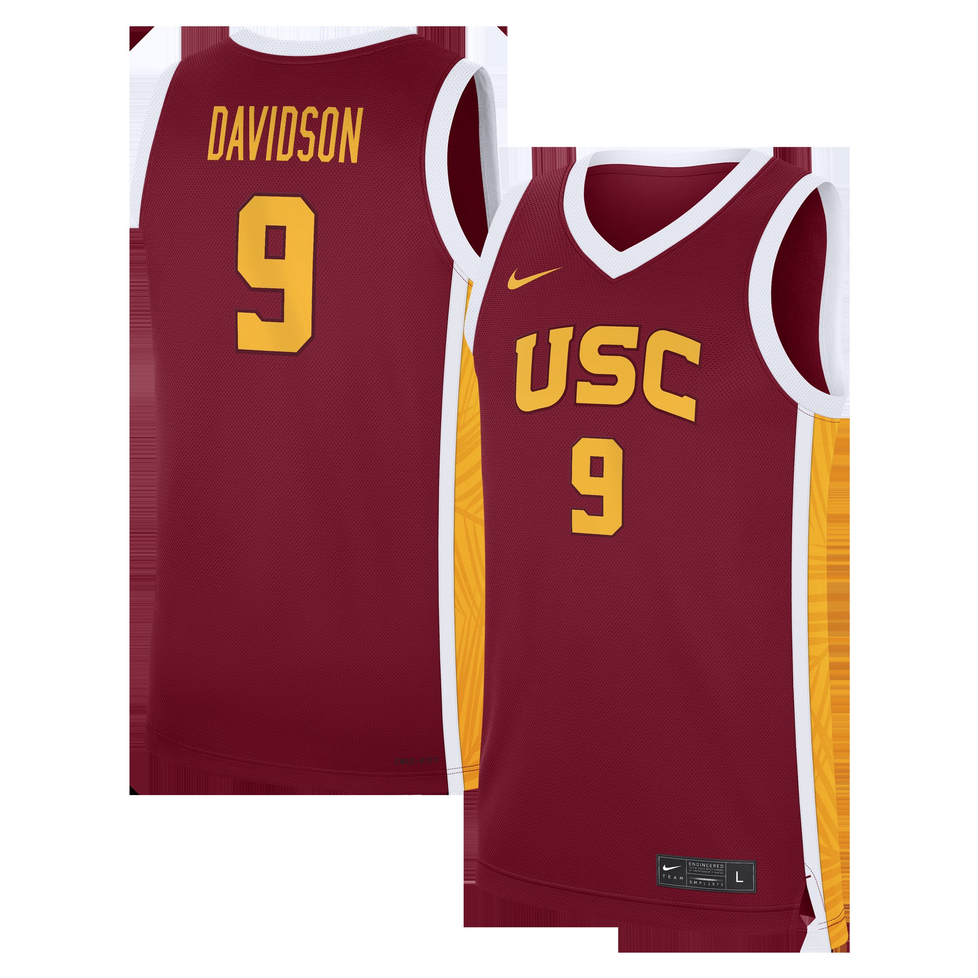 Jazzy Davidson USC Trojans Road Replica Basketball Jersey - Cardinal
