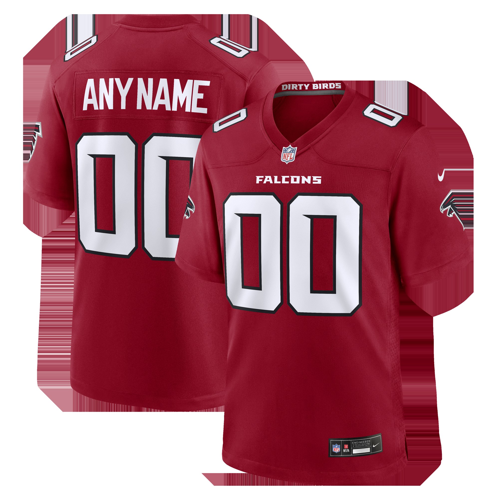 Atlanta Falcons Custom Game Jersey - Red