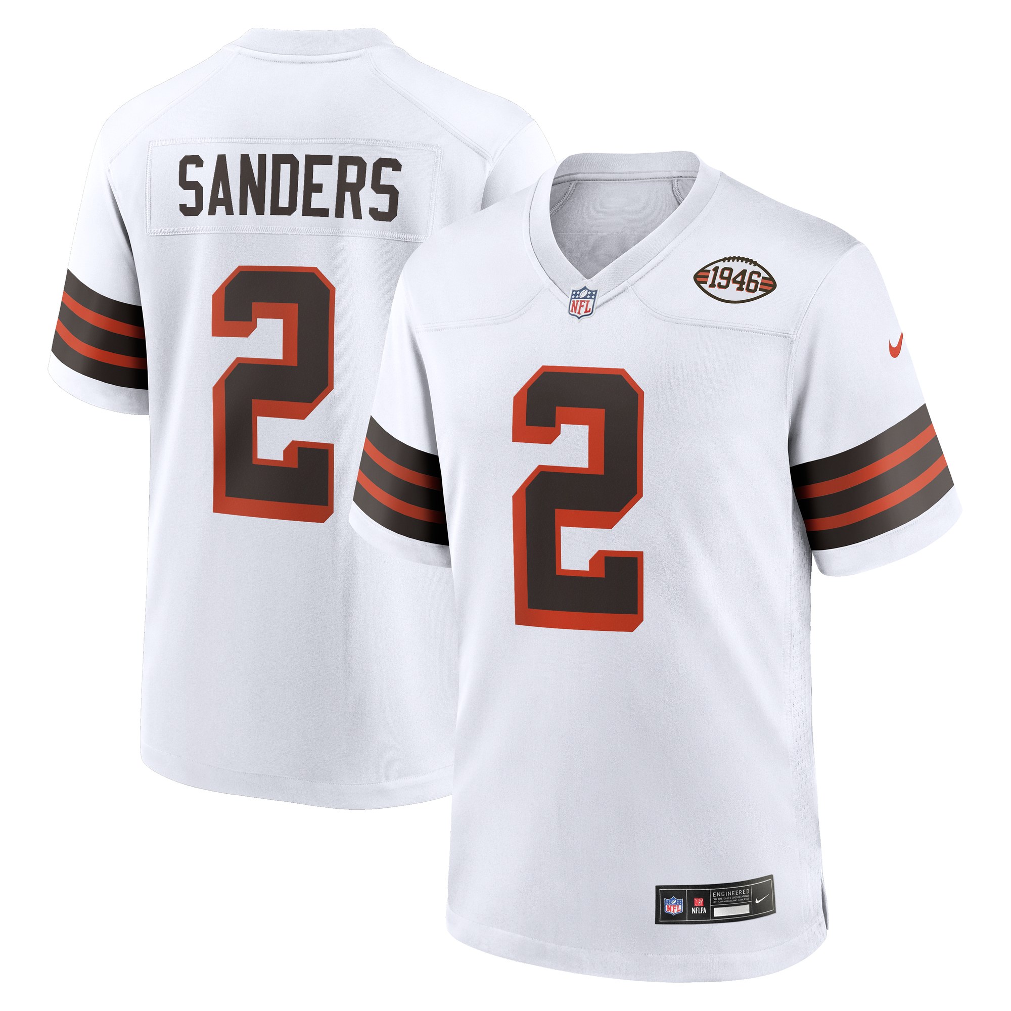 Shedeur Sanders Cleveland Browns Alternate Game Jersey - White-Jersey Pro Hub