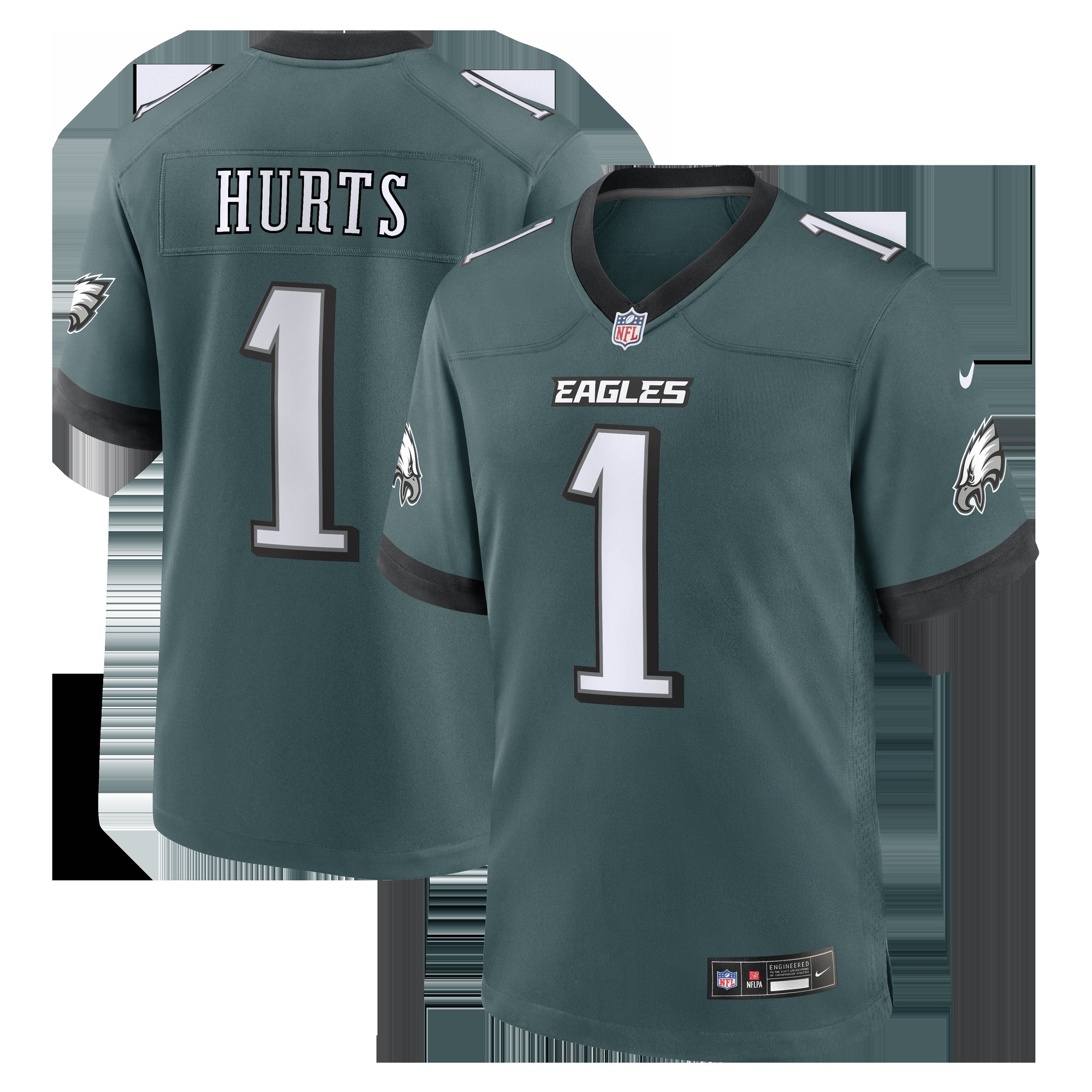 Jalen Hurts Philadelphia Eagles Team Game Jersey - Midnight Green