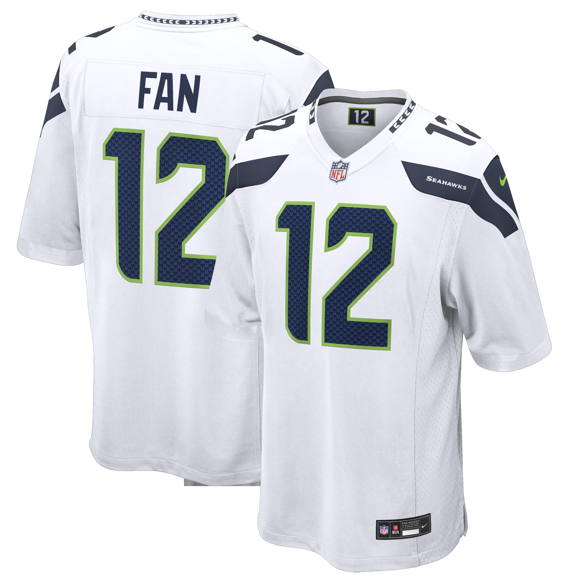 12s Seattle Seahawks Game Jersey - White
