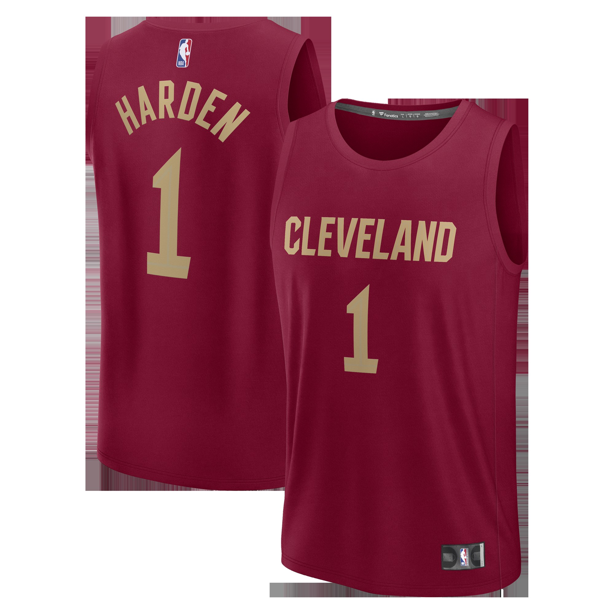 James Harden Cleveland Cavaliers Fast Break Replica Jersey - Icon Edition - Wine