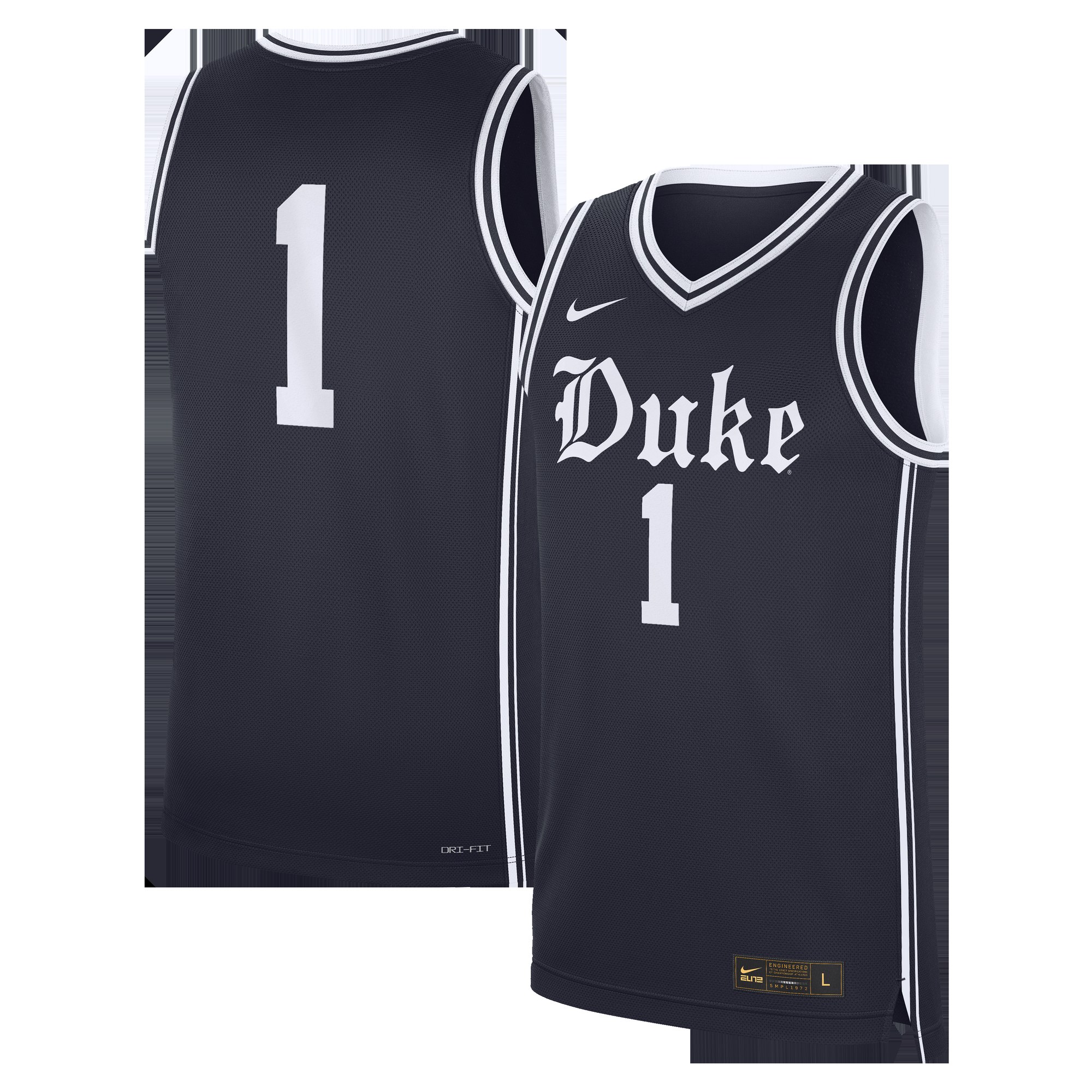 Duke Blue Devils #1 Alternate Replica Basketball Jersey - Navy