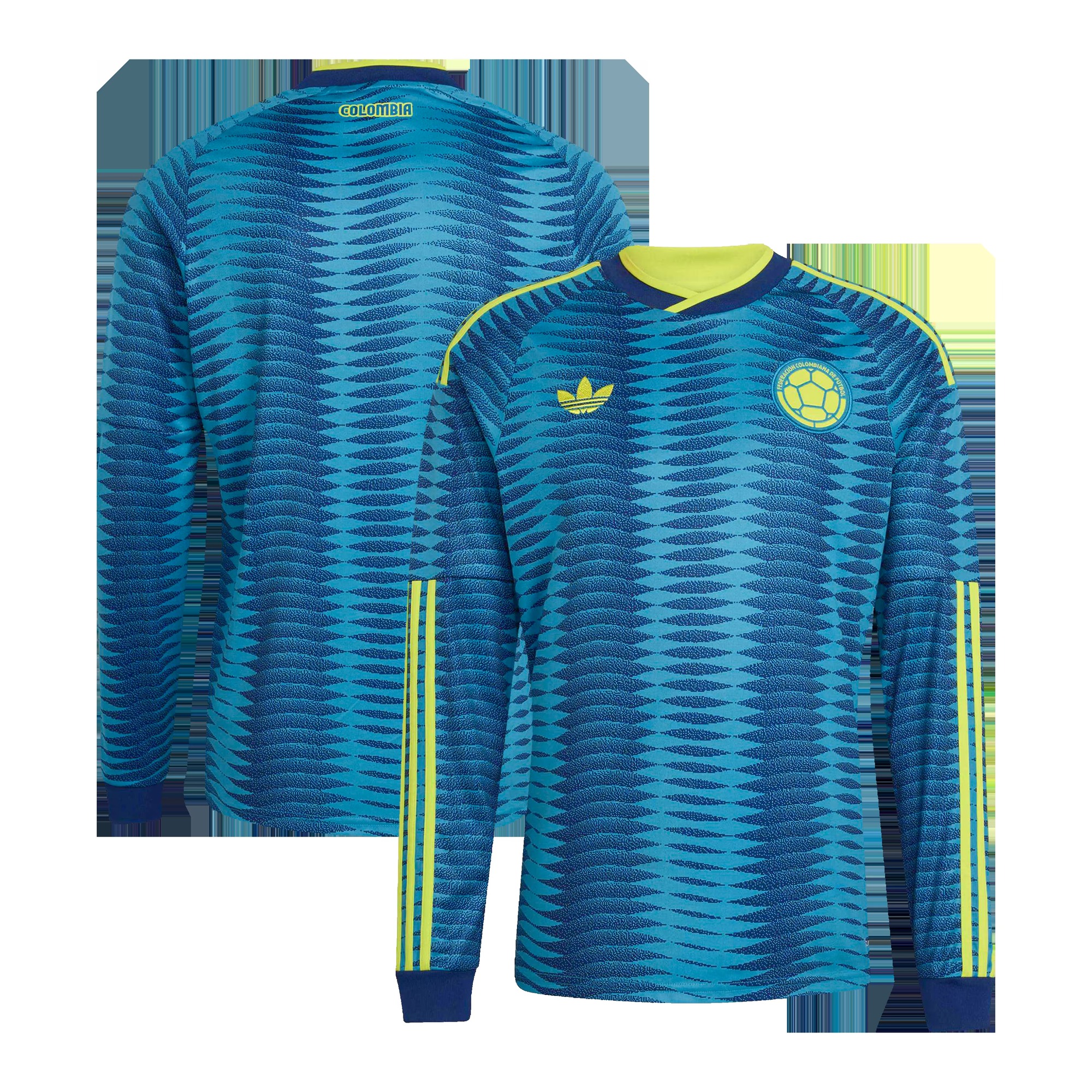 Colombia National Team 2026 Away Replica Long Sleeve Jersey - Turquoise