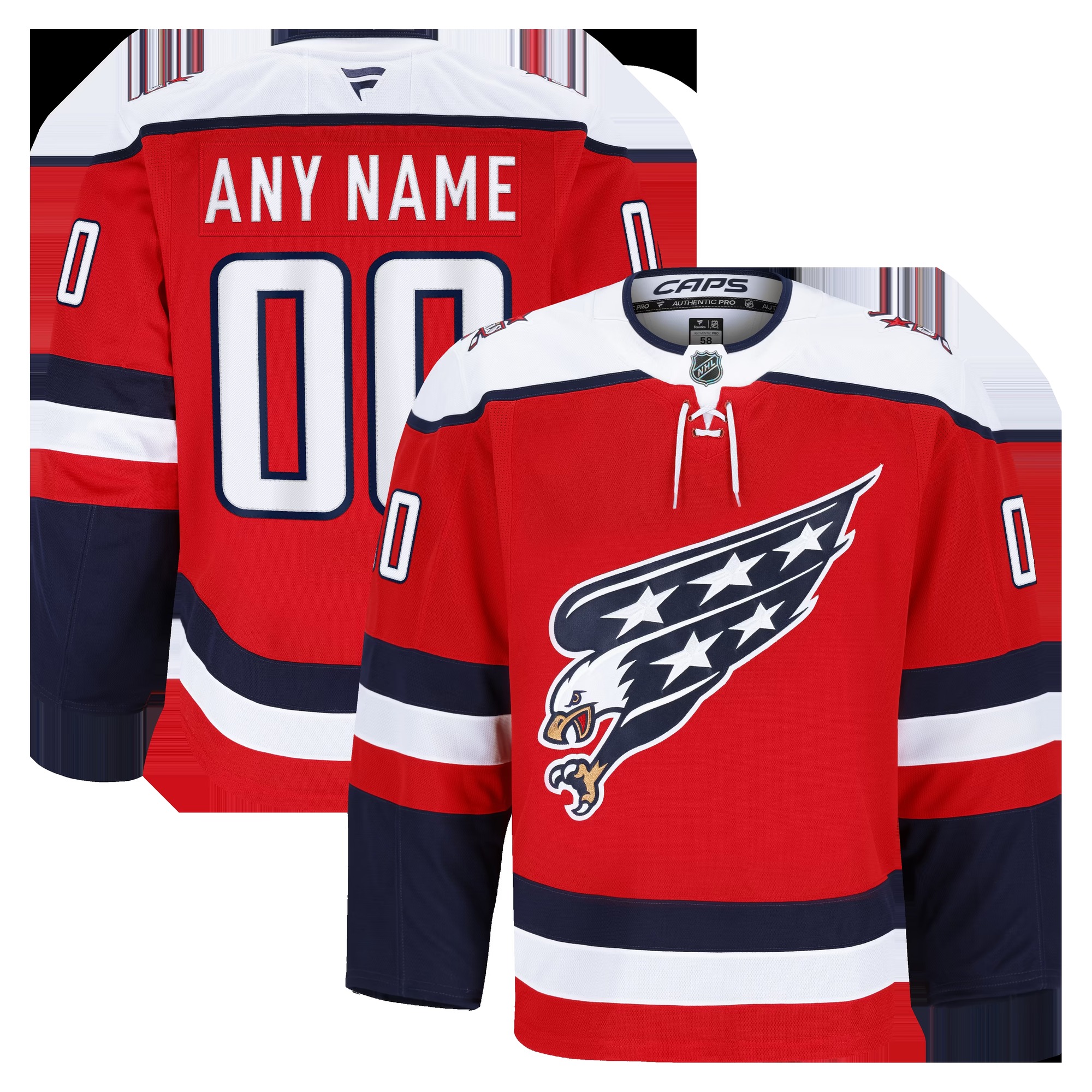 Washington Capitals Alternate Authentic Pro Custom Jersey - Red