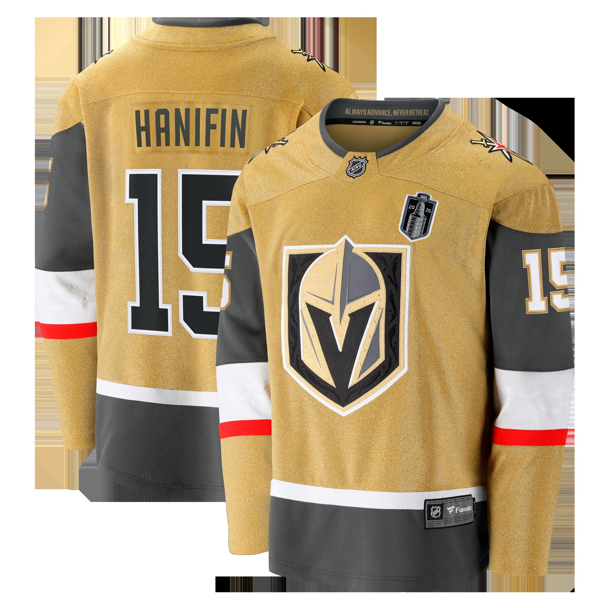 Noah Hanifin Vegas Golden Knights 2026 Stanley Cup Final Breakaway Jersey - Gold