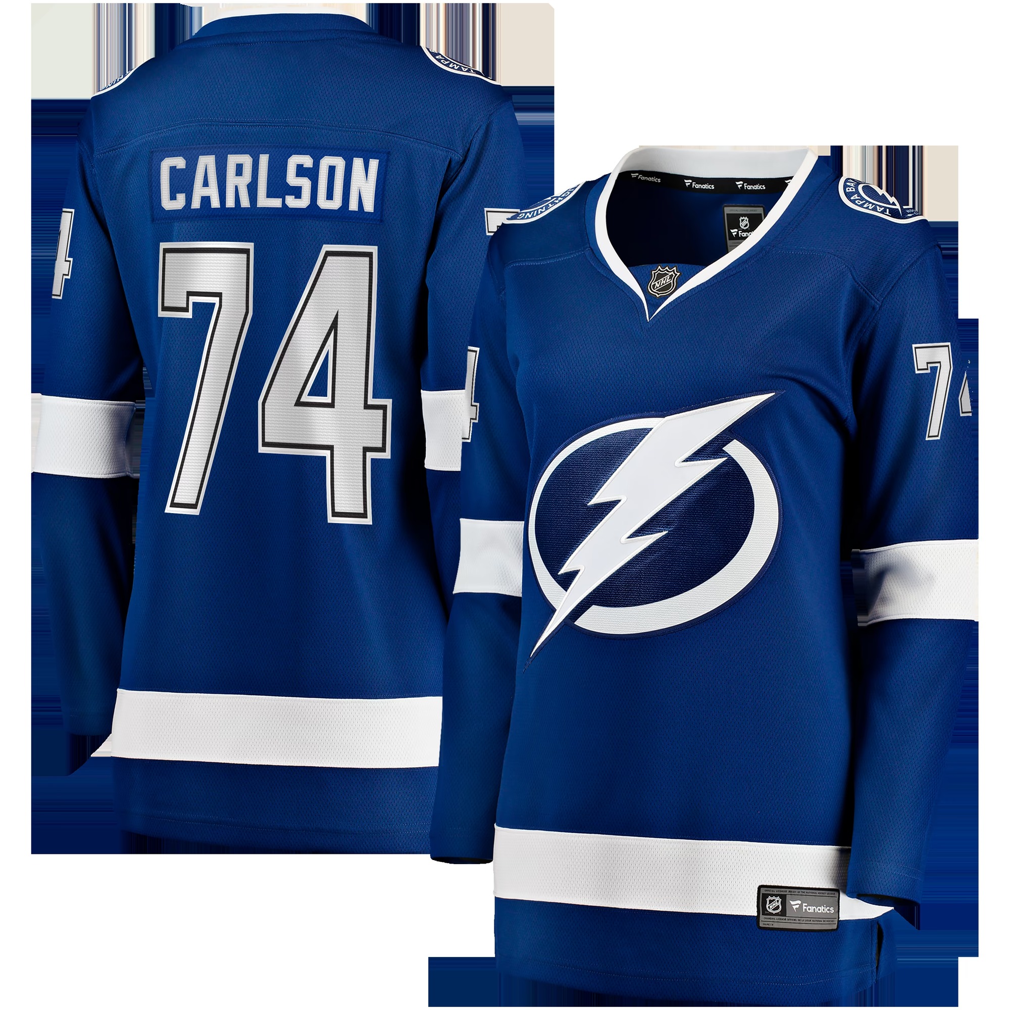 John Carlson Tampa Bay Lightning Women's Home Breakaway Jersey - Blue