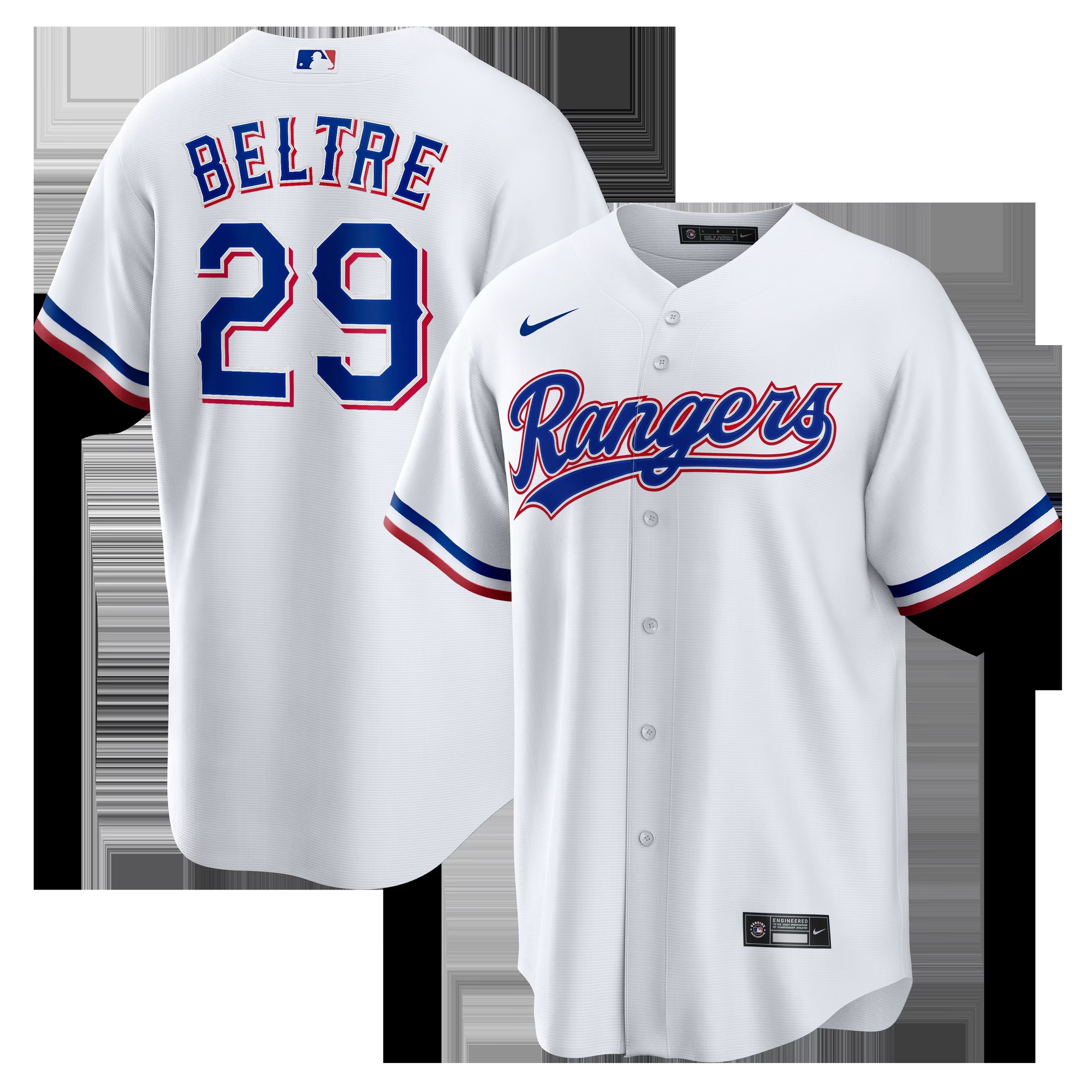 Adrian Beltre Texas Rangers Home Retired Player Replica Jersey - White