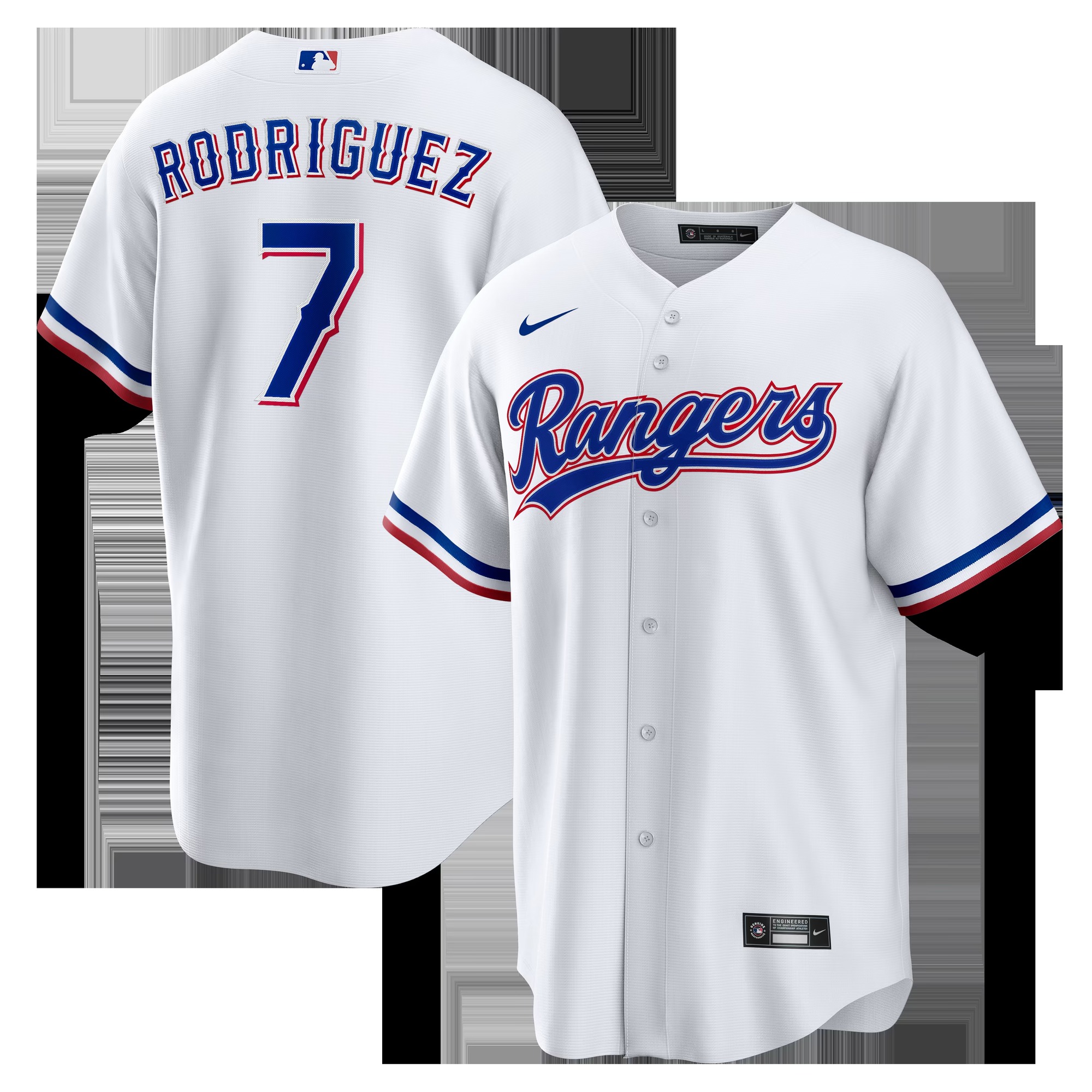 Ivan Rodriguez Texas Rangers Home Retired Player Replica Jersey - White