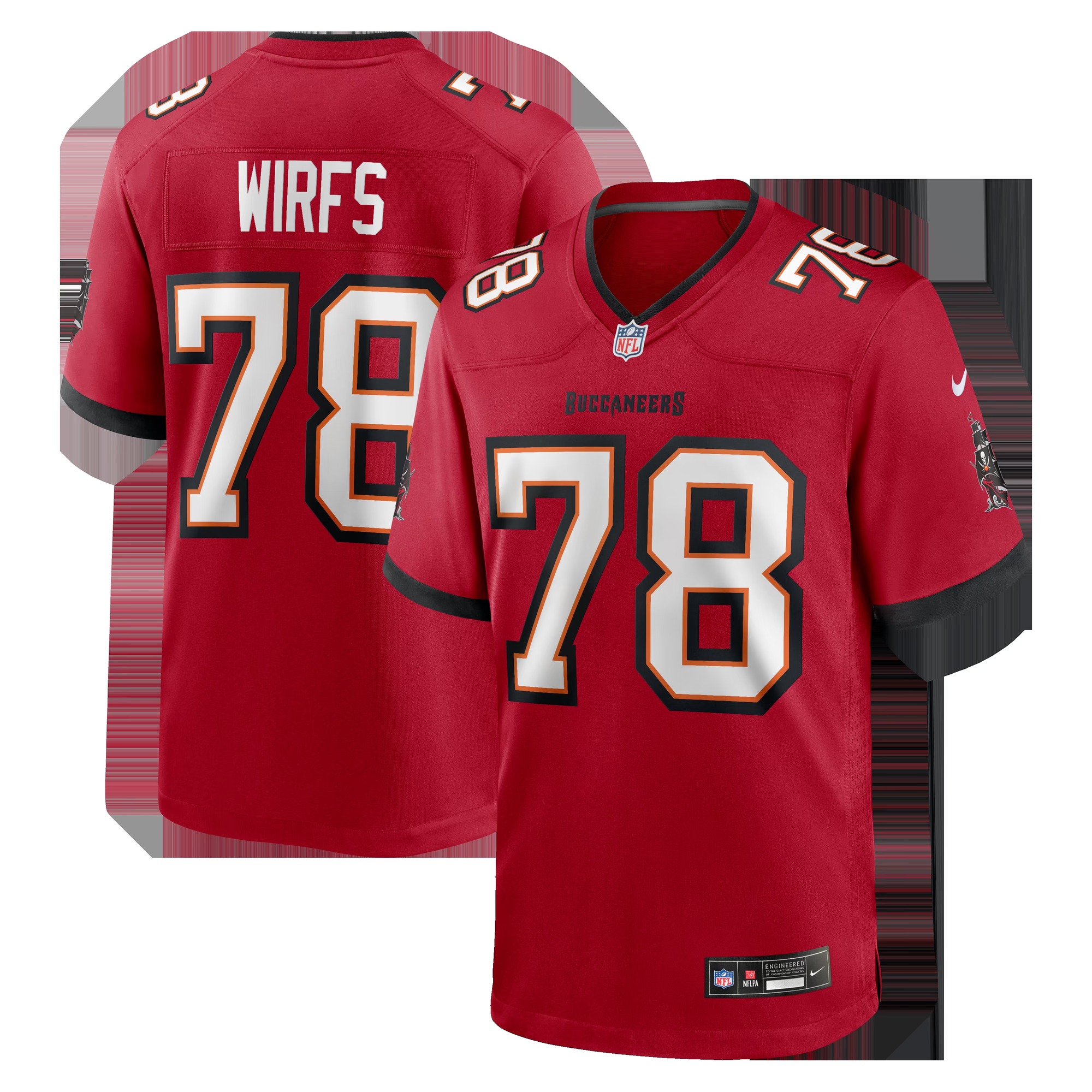 Tristan Wirfs Tampa Bay Buccaneers Player Game Jersey - Red